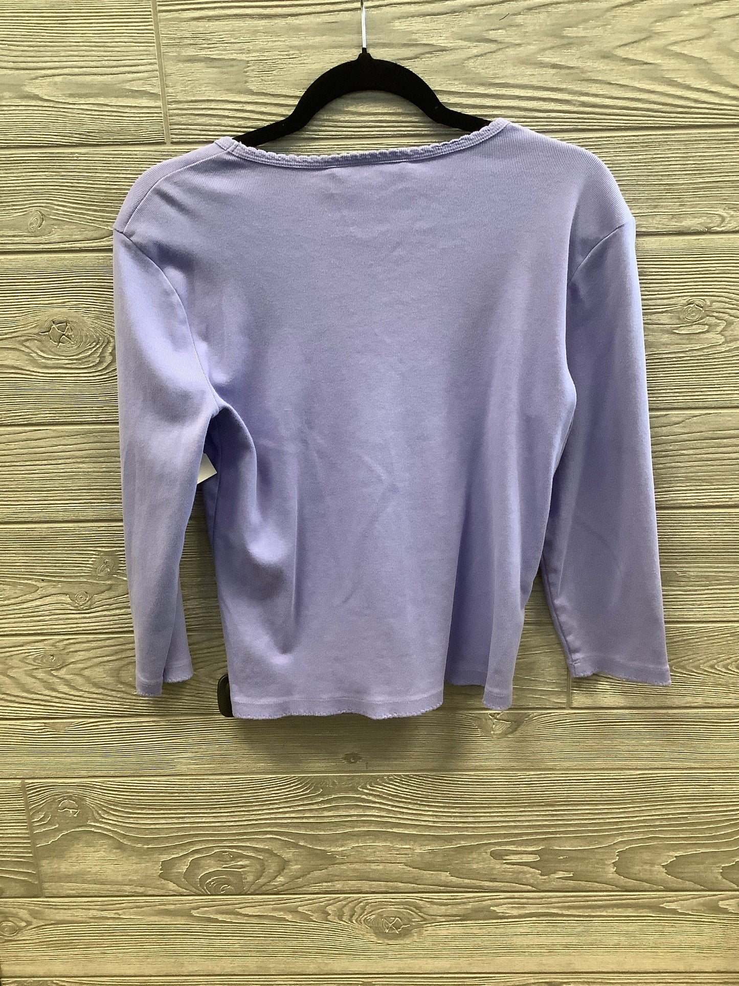 Top Long Sleeve By Jones Wear In Purple, Size: L