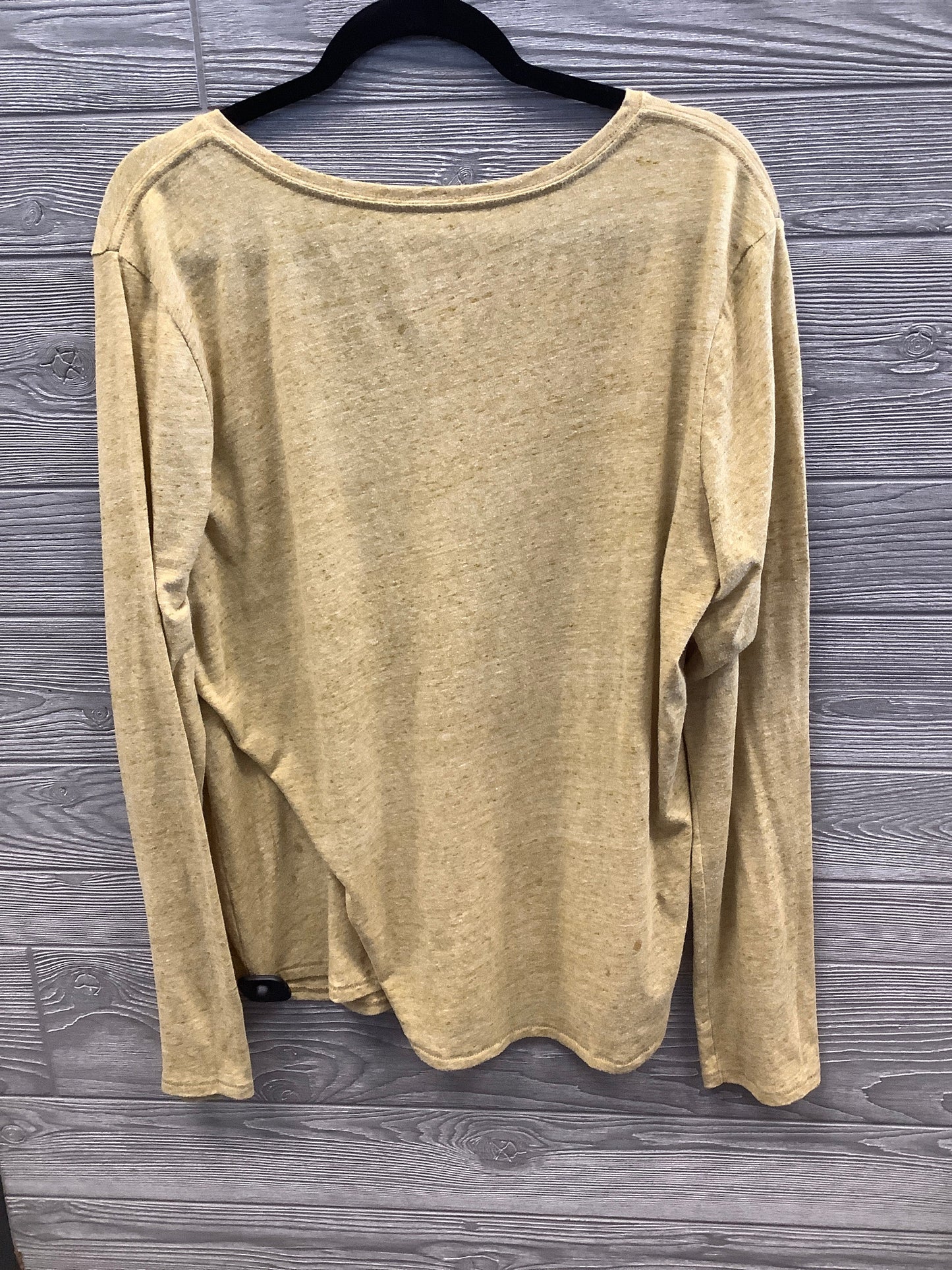 Top Long Sleeve By Sonoma In Yellow, Size: Xl