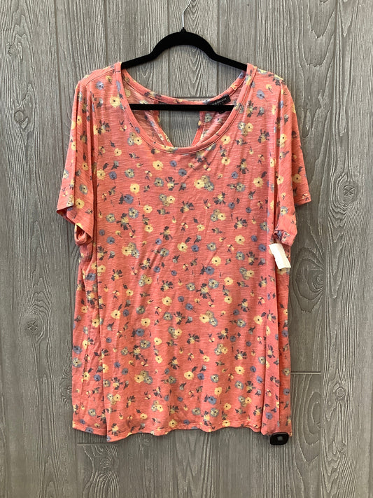 Top Short Sleeve By Lane Bryant In Floral Print, Size: 3x