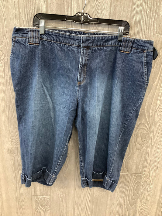 Capris By Izod In Blue Denim, Size: 20w