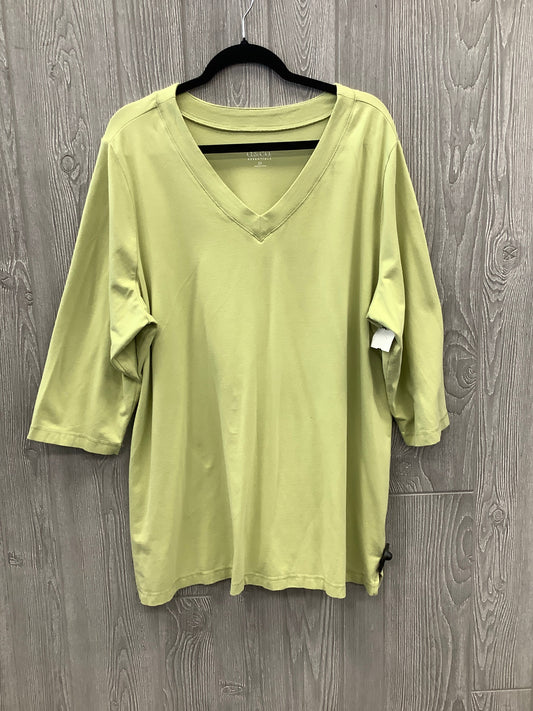 Top Long Sleeve By Clothes Mentor In Green, Size: 2x