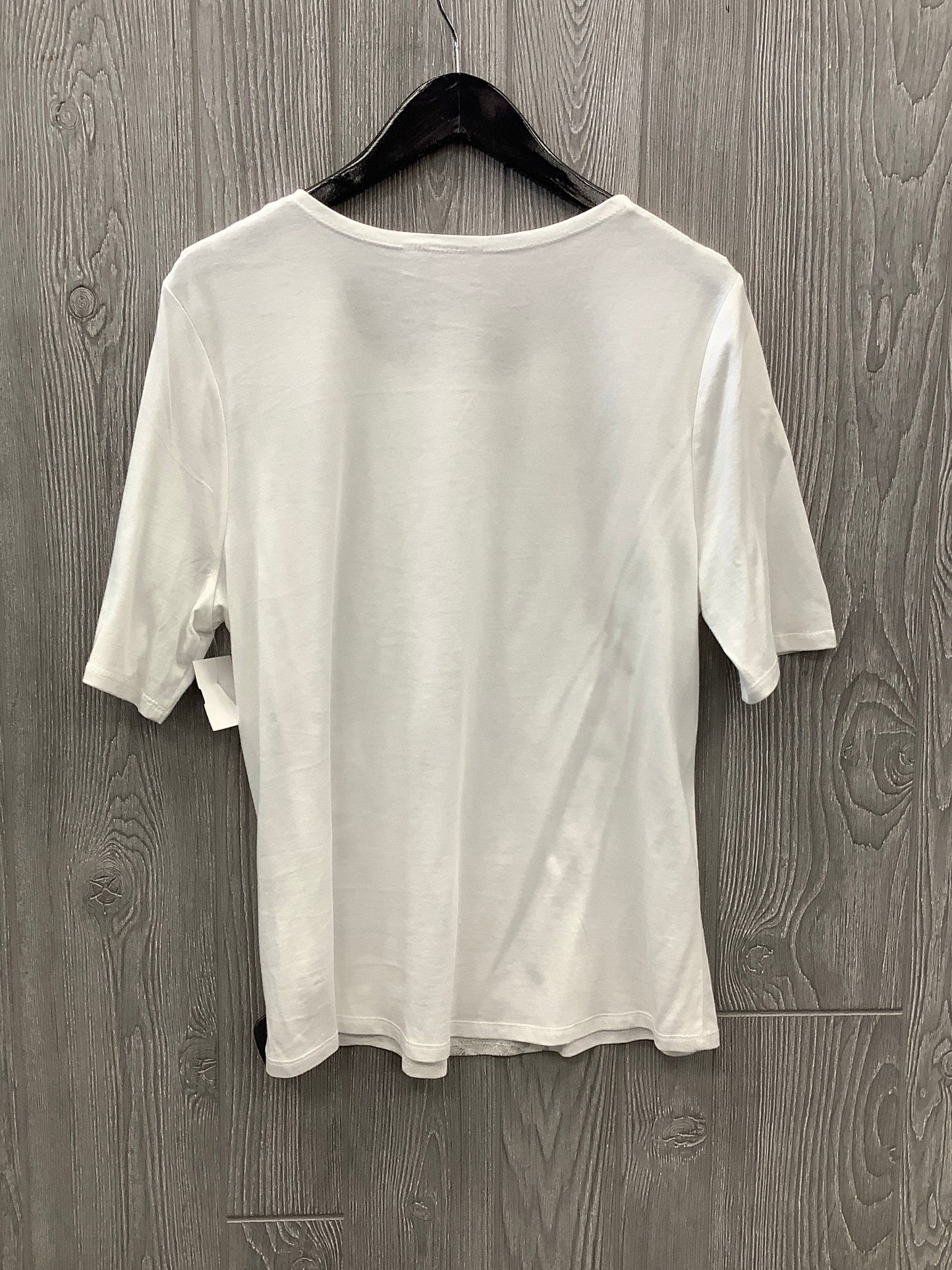 Top Short Sleeve By Chicos In White, Size: L