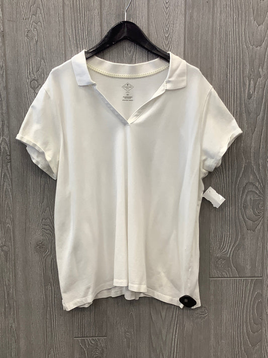 Top Short Sleeve By St Johns Bay In White, Size: 2x