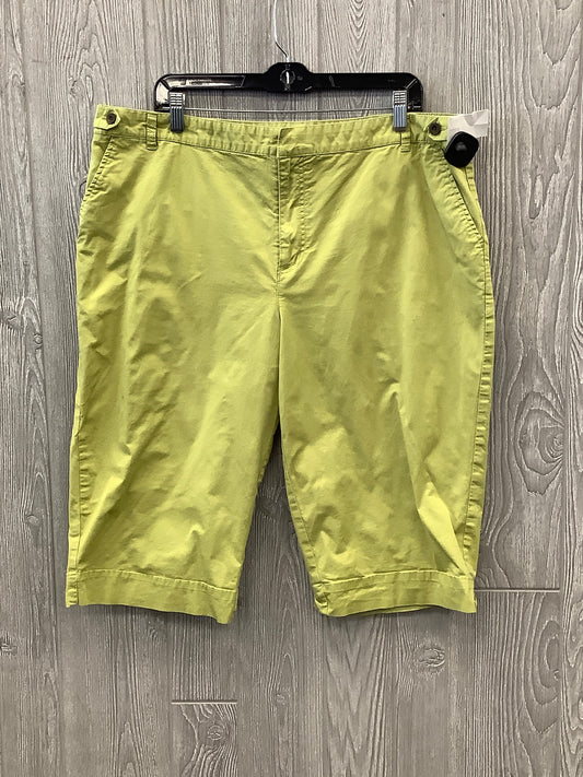 Capris By Cj Banks In Green, Size: 20