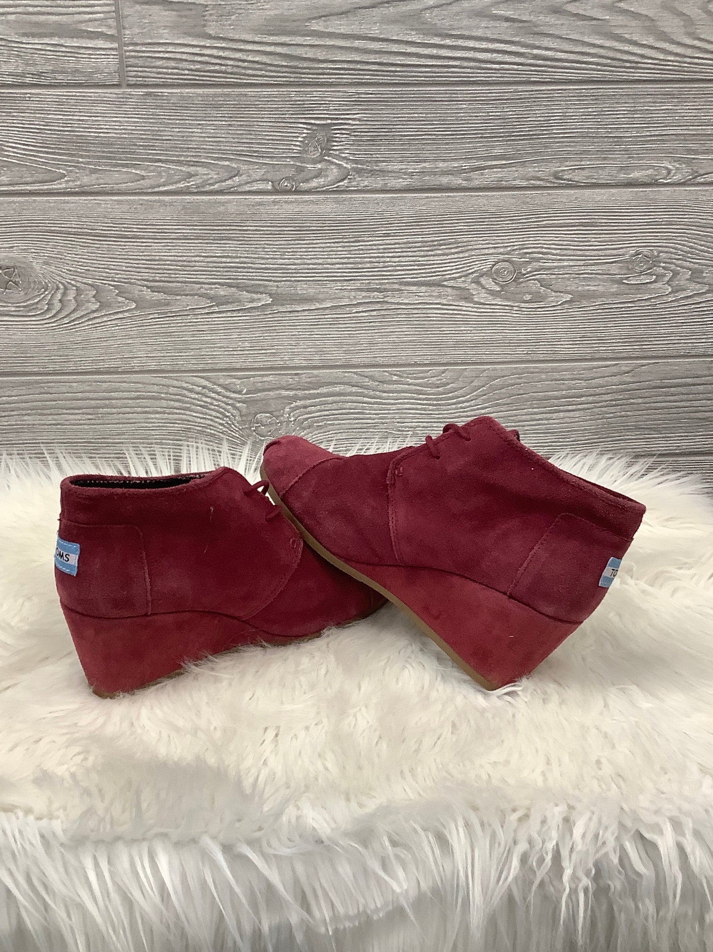 Boots Ankle Flats By Toms In Rose Gold, Size: 9