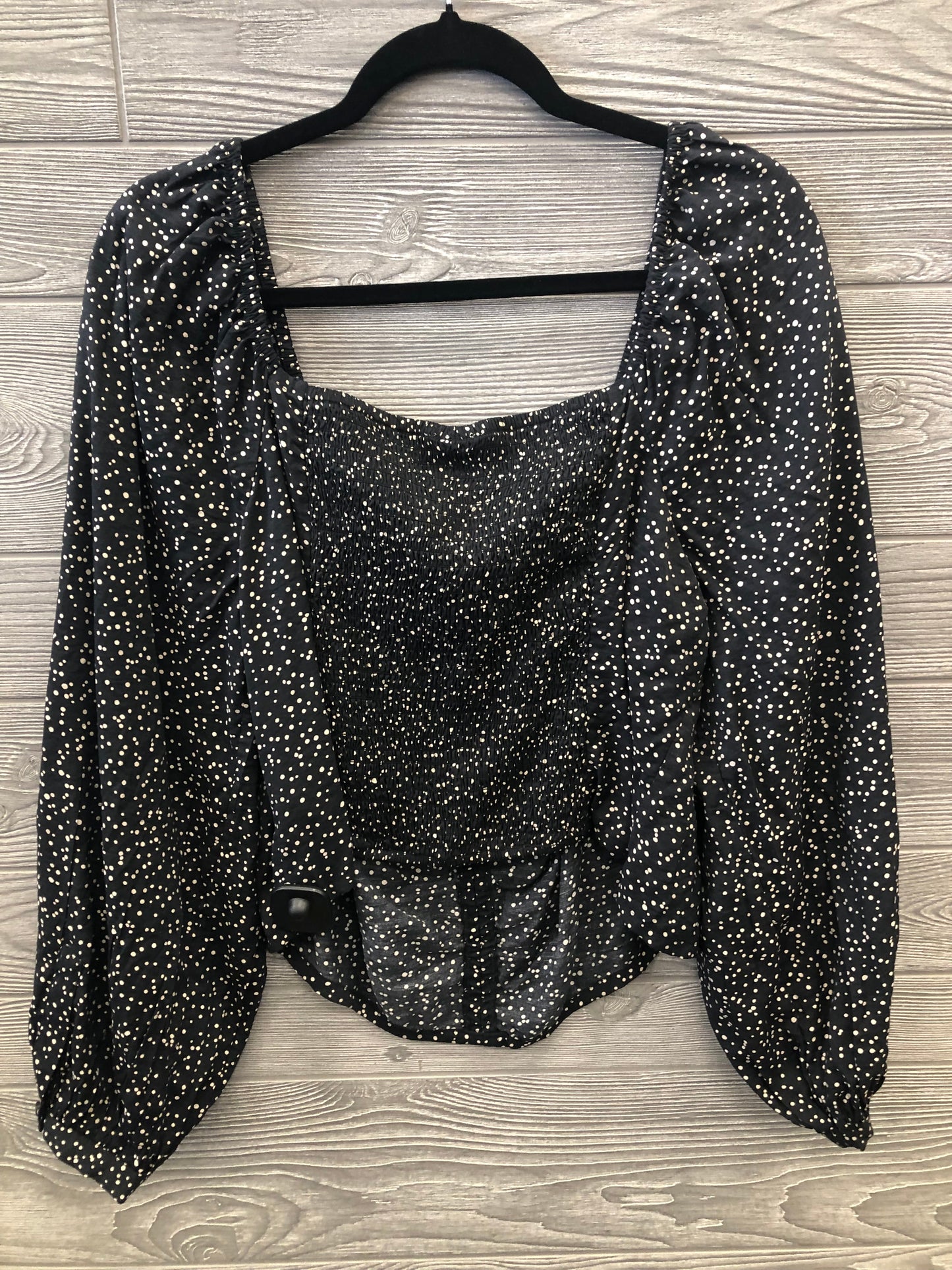 Top Long Sleeve By A New Day In Black, Size: 1x