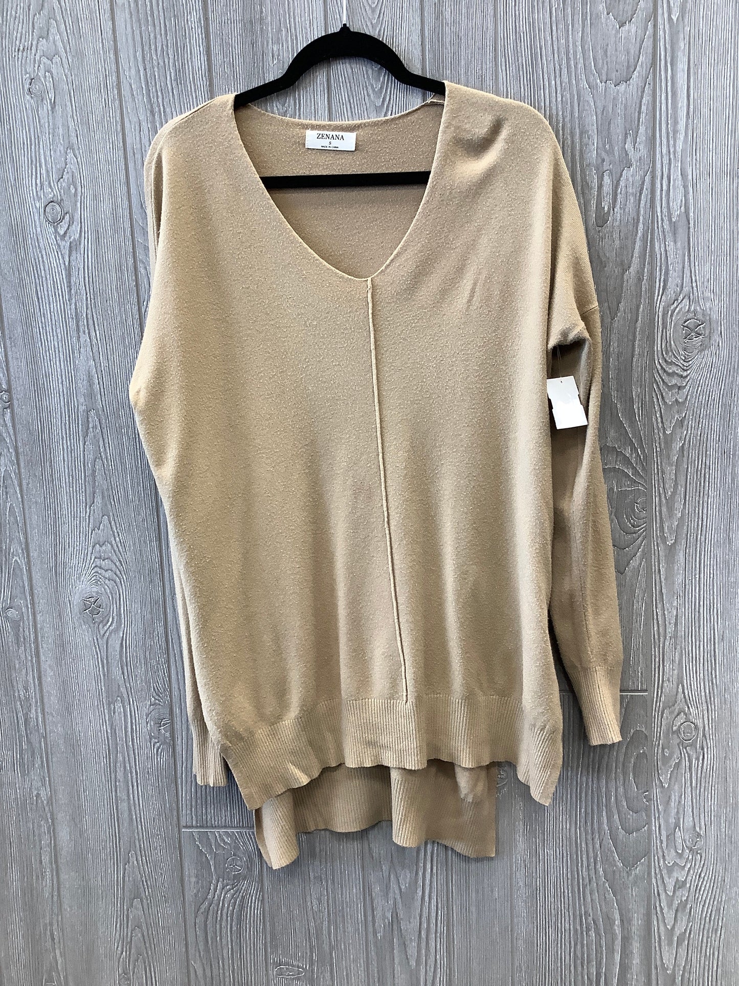 Top Long Sleeve By Zenana Outfitters In Brown, Size: S