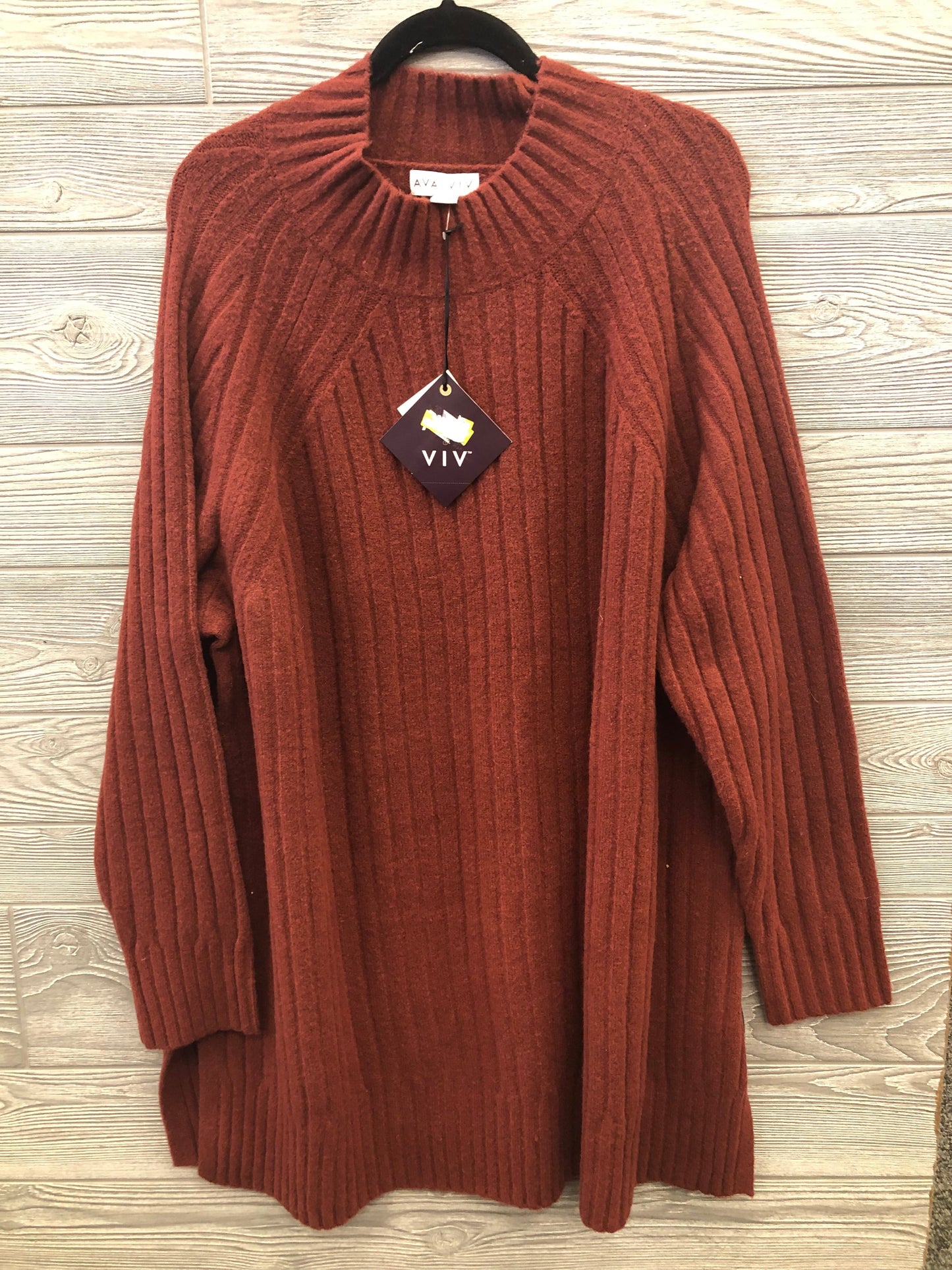 Sweater By Ava & Viv In Brown, Size: 2x