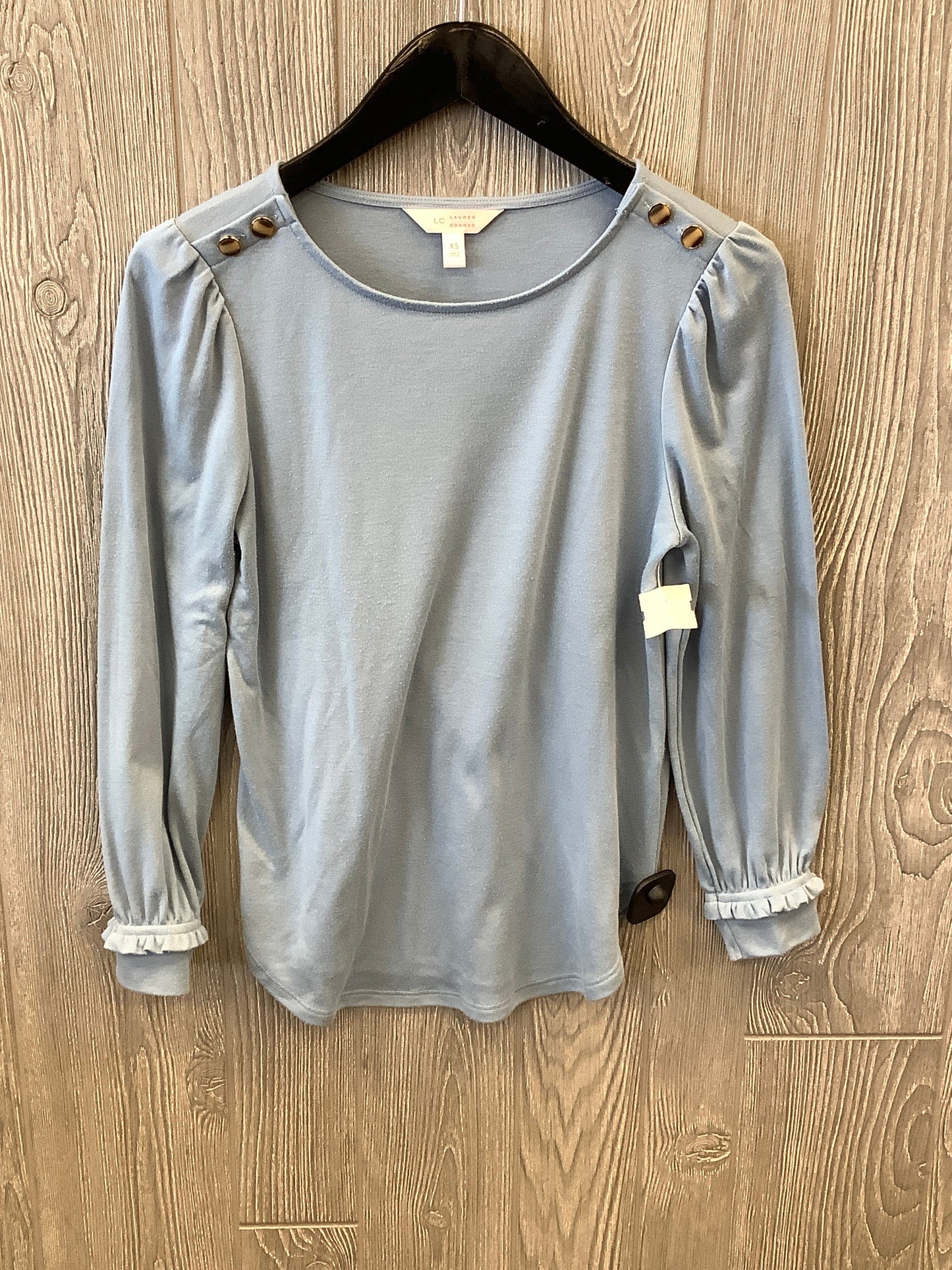 Top Long Sleeve By Lc Lauren Conrad In Blue, Size: Xs