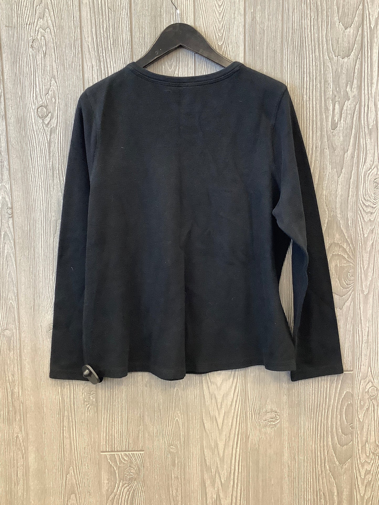 Top Long Sleeve By Sonoma In Black, Size: Xl