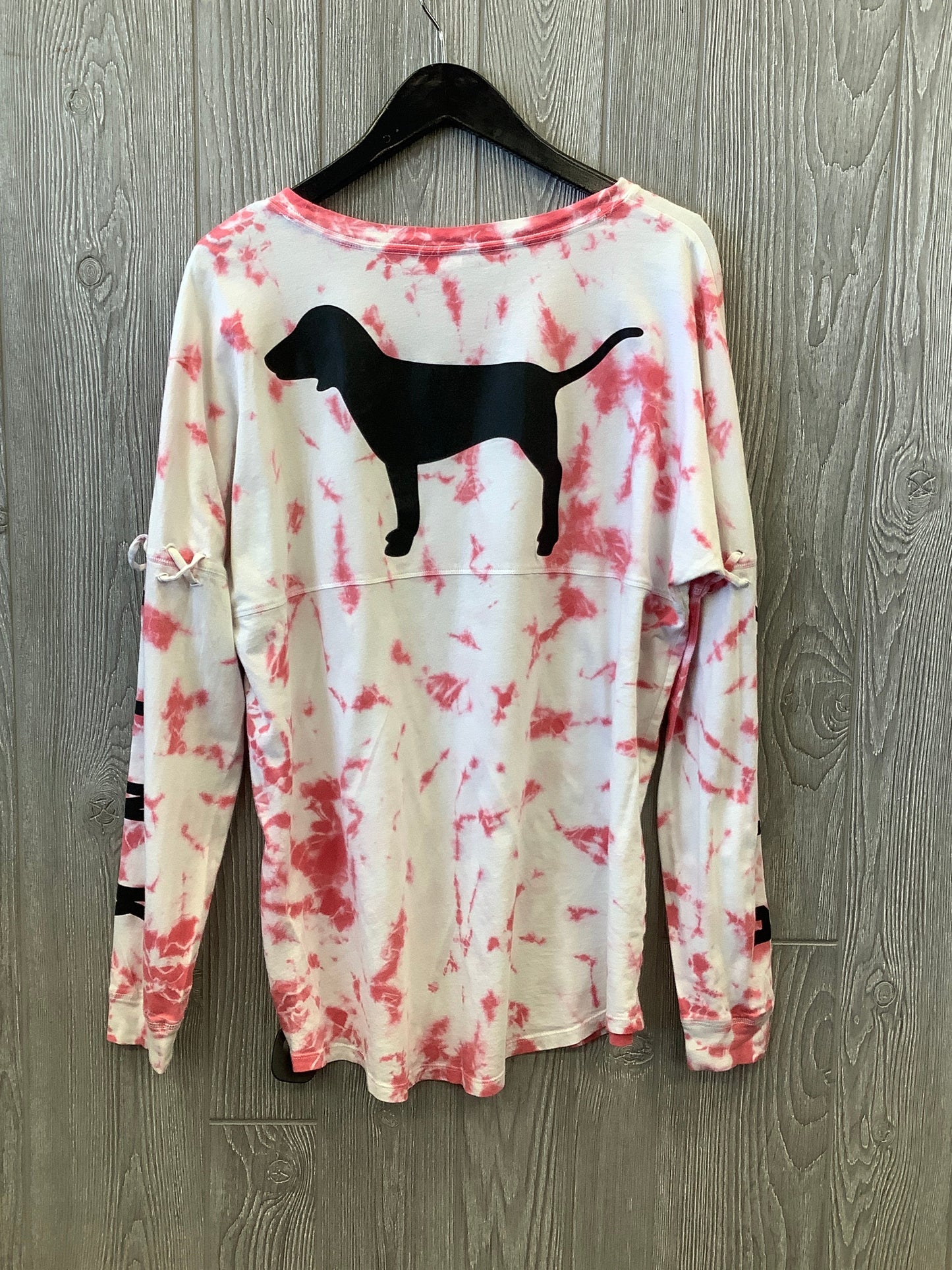 Top Long Sleeve By Pink In Tie Dye Print, Size: M