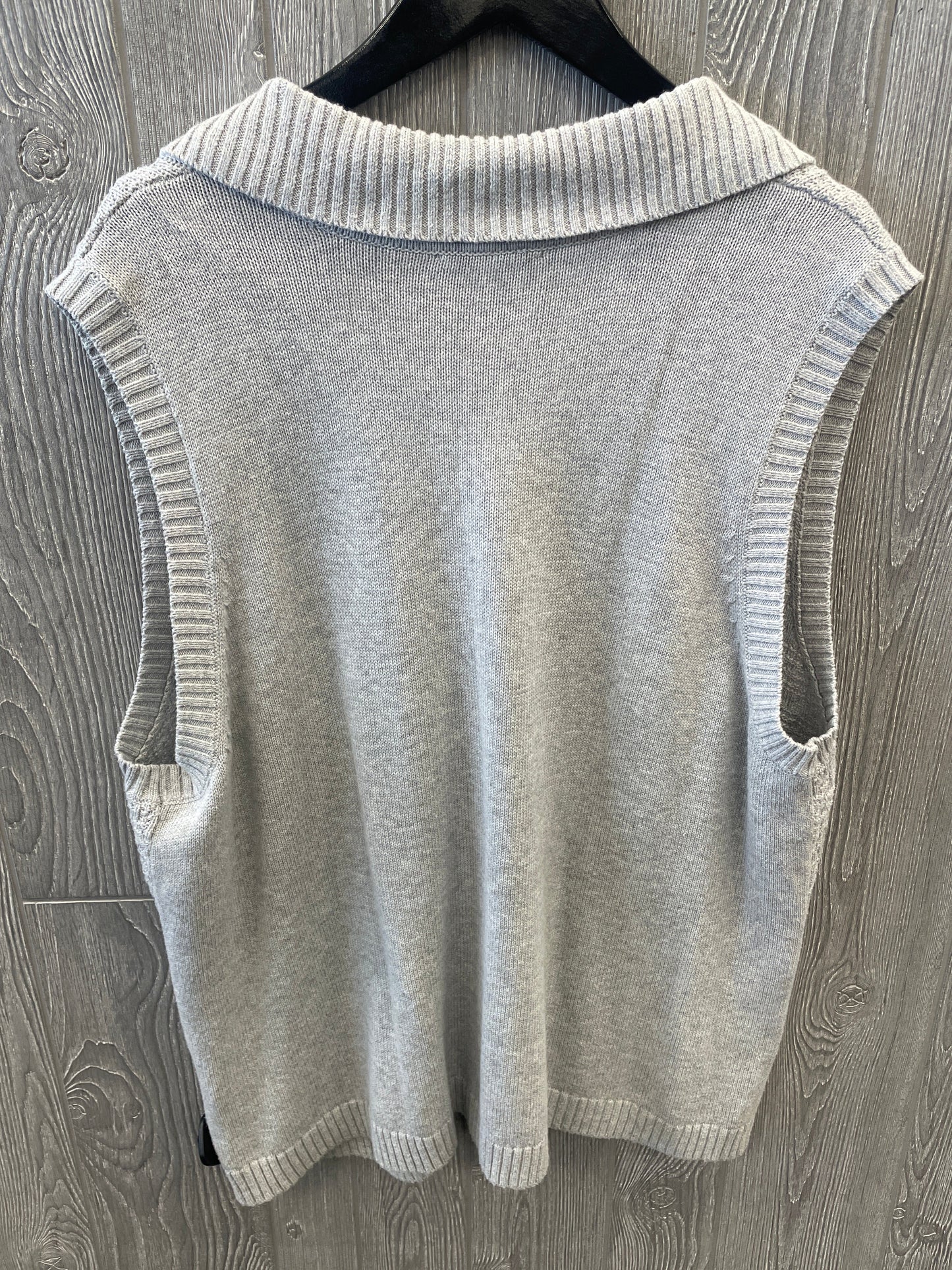 Vest Sweater By Cj Banks In Grey, Size: 2x