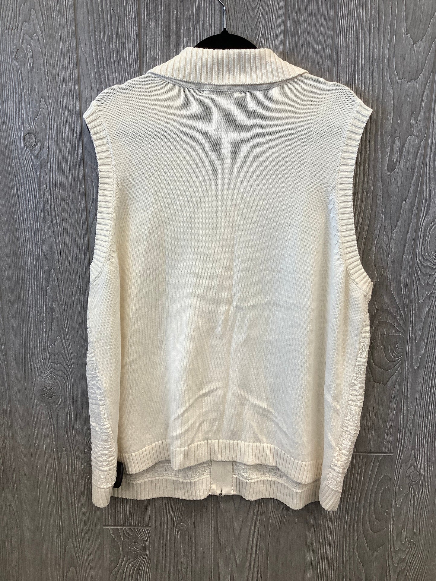 Vest Sweater By Cj Banks In Cream, Size: 2x