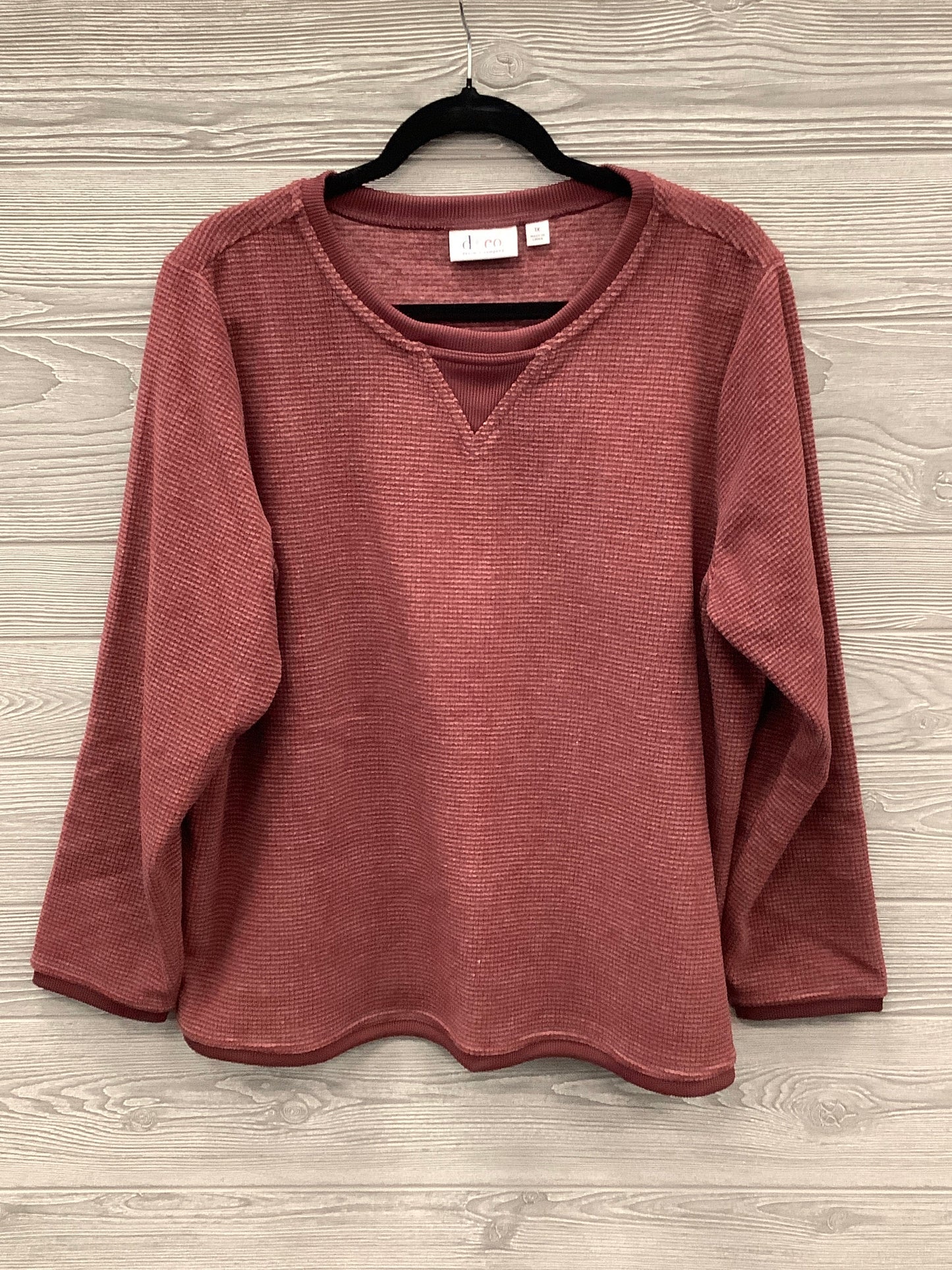 Sweater By Clothes Mentor In Red, Size: 1x