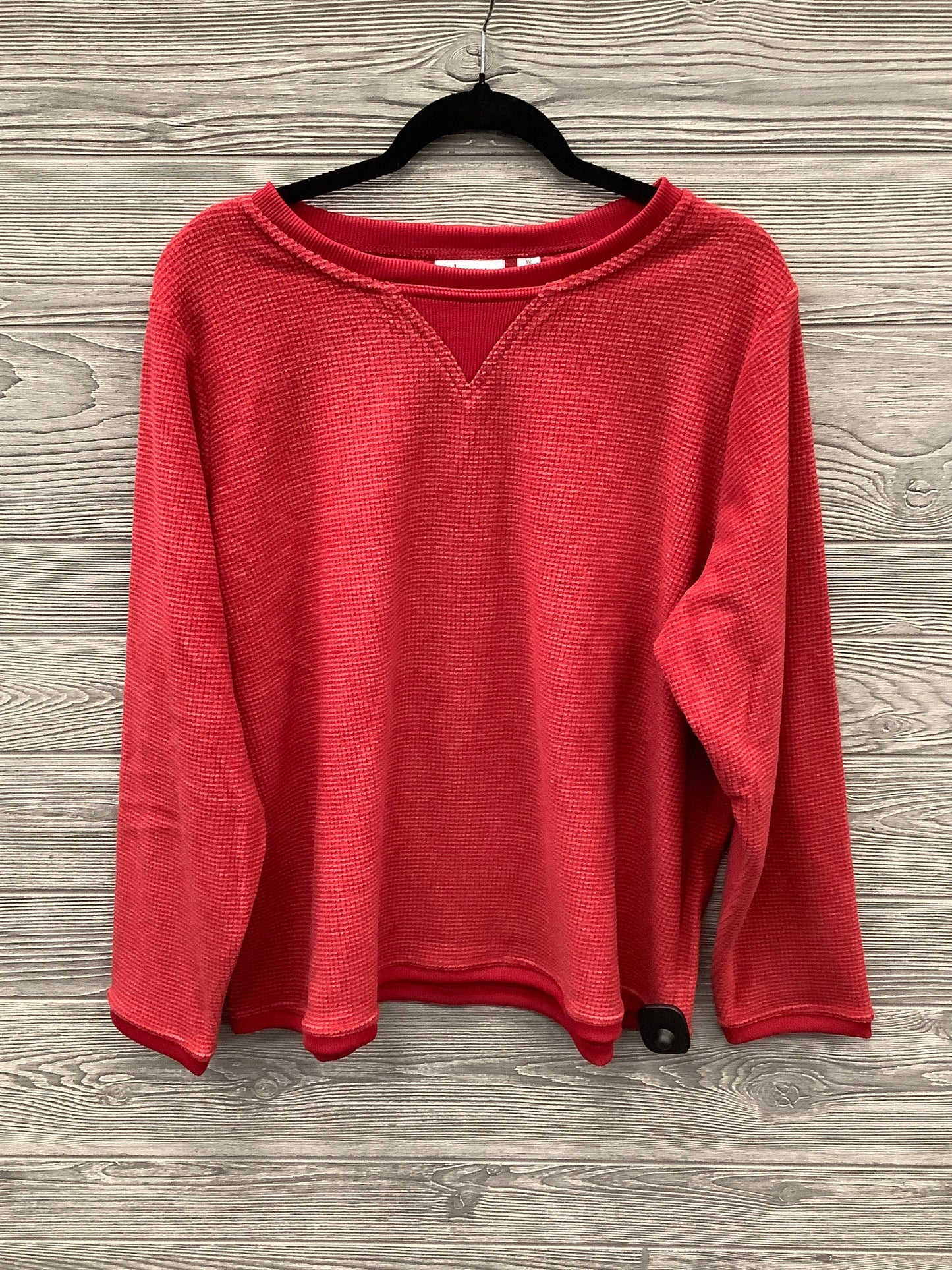 Sweater By Clothes Mentor In Red, Size: 1x