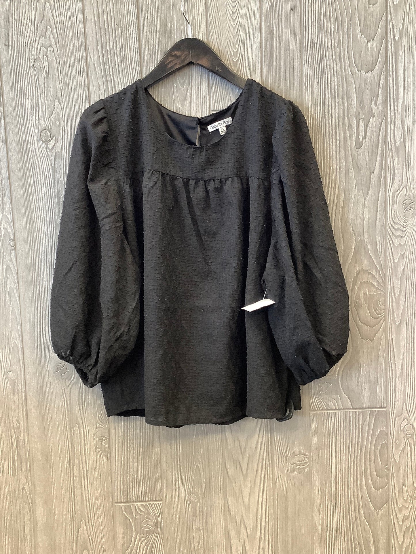 Top Long Sleeve By Ophelia Roe In Black, Size: Xl