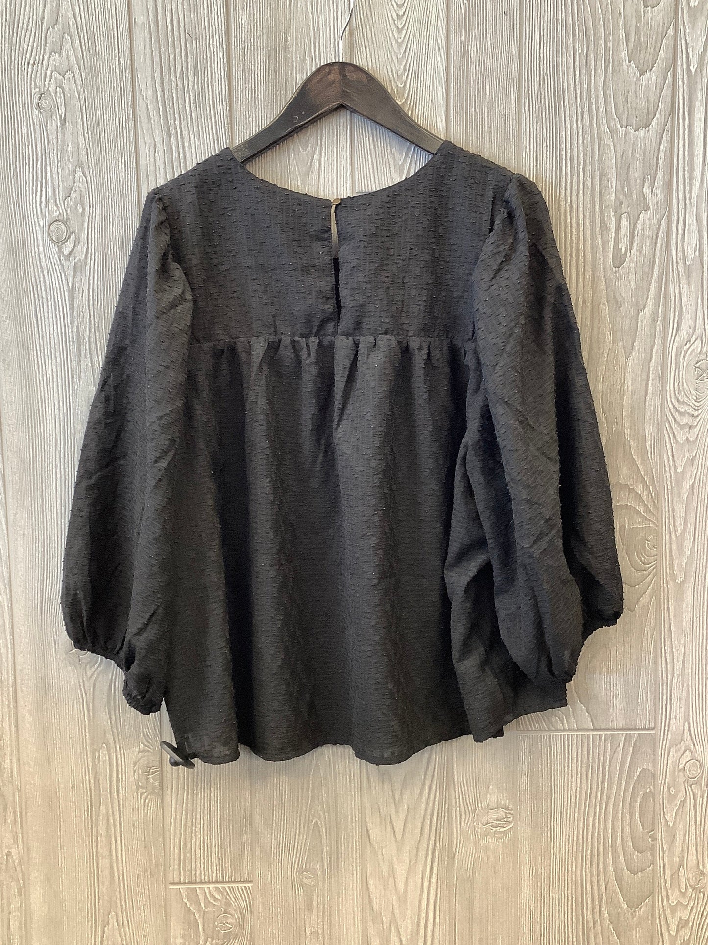 Top Long Sleeve By Ophelia Roe In Black, Size: Xl