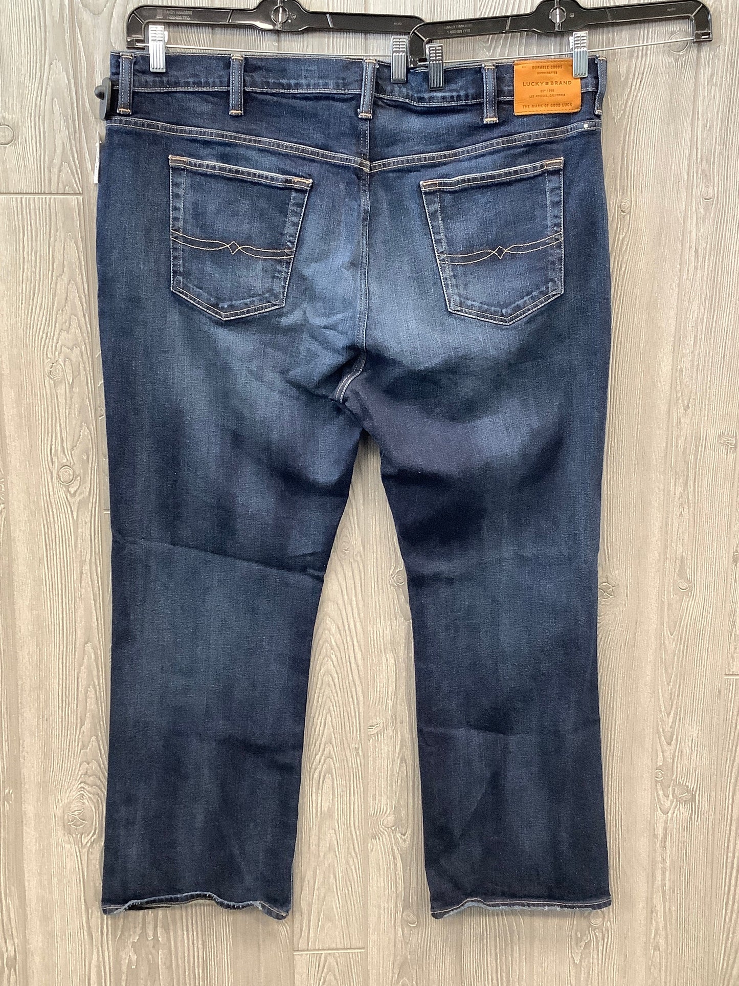 Jeans Straight By Lucky Brand In Blue Denim, Size: 24