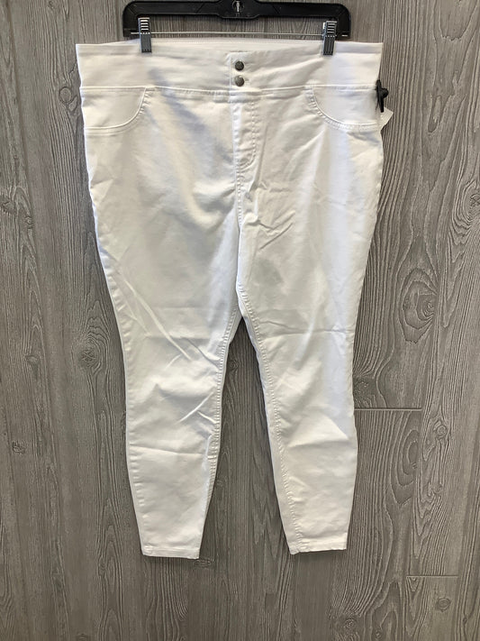 Jeans Straight By Terra & Sky In White, Size: 16