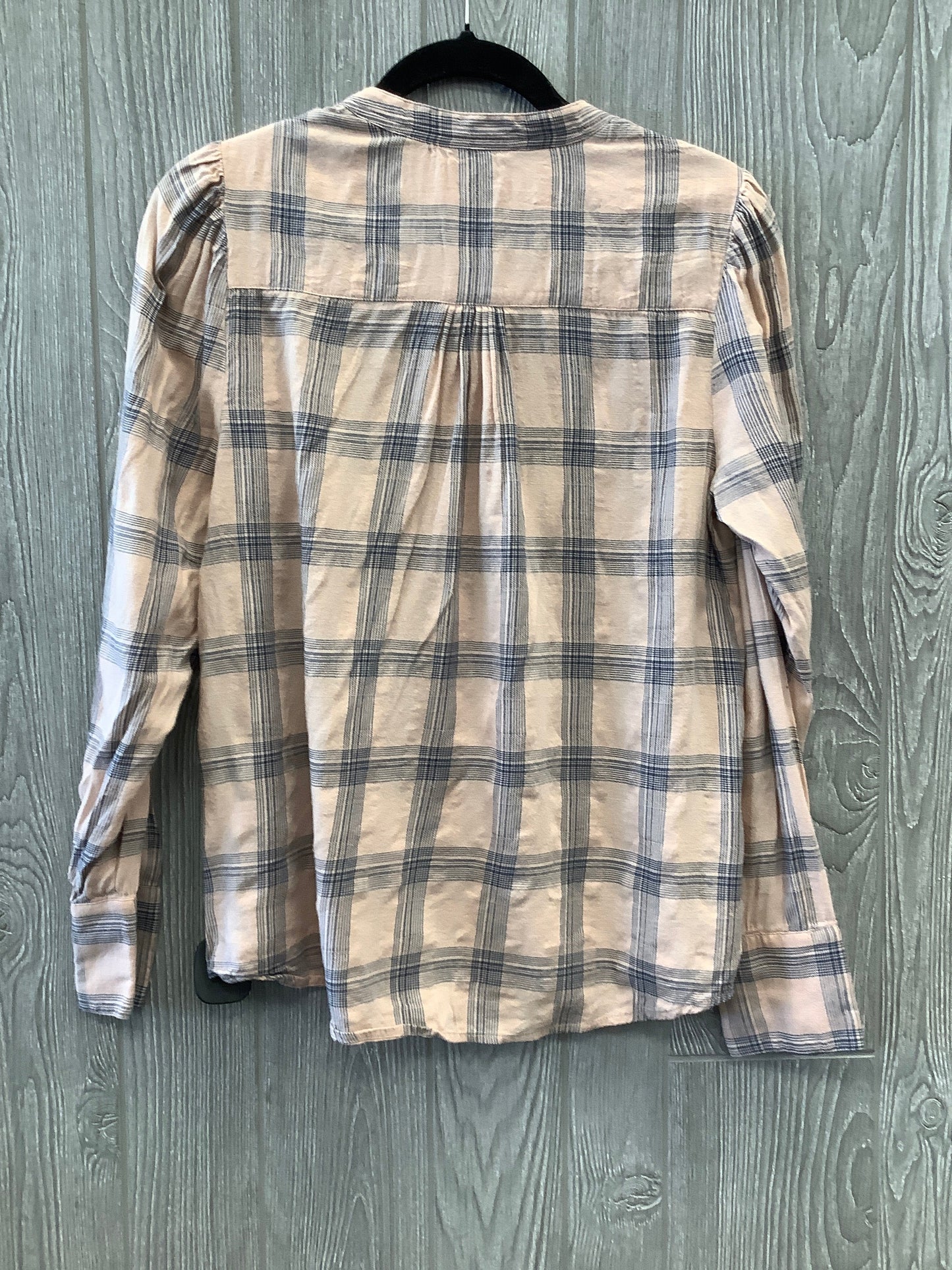 Top Long Sleeve By Lucky Brand In Plaid Pattern, Size: M