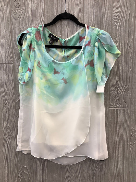 Top Short Sleeve By Ab Studio In White, Size: S