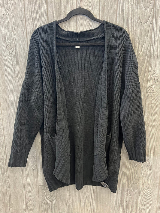 Sweater Cardigan By American Eagle In Black, Size: Xs