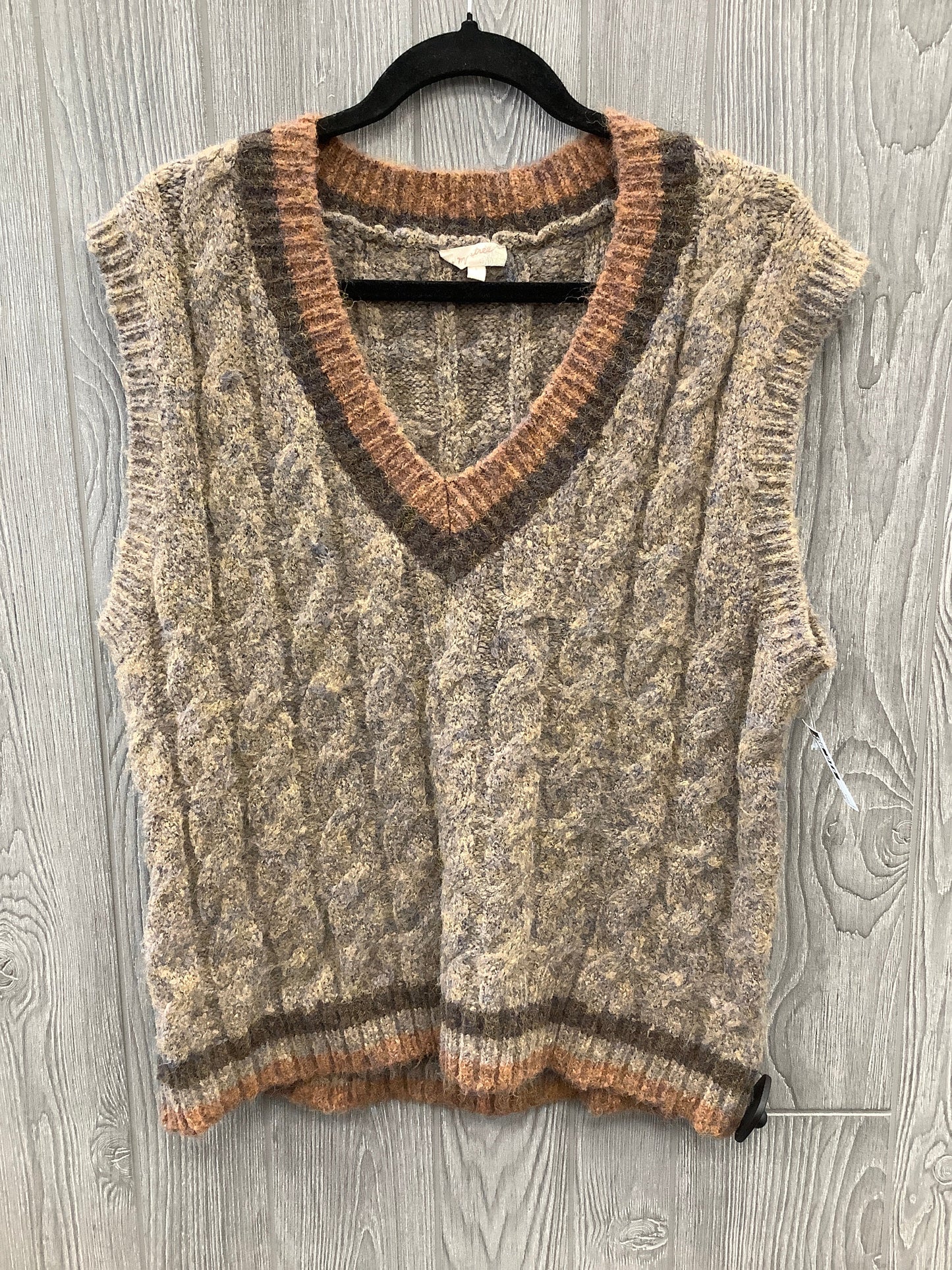 Vest Sweater By Mystree In Brown, Size: L