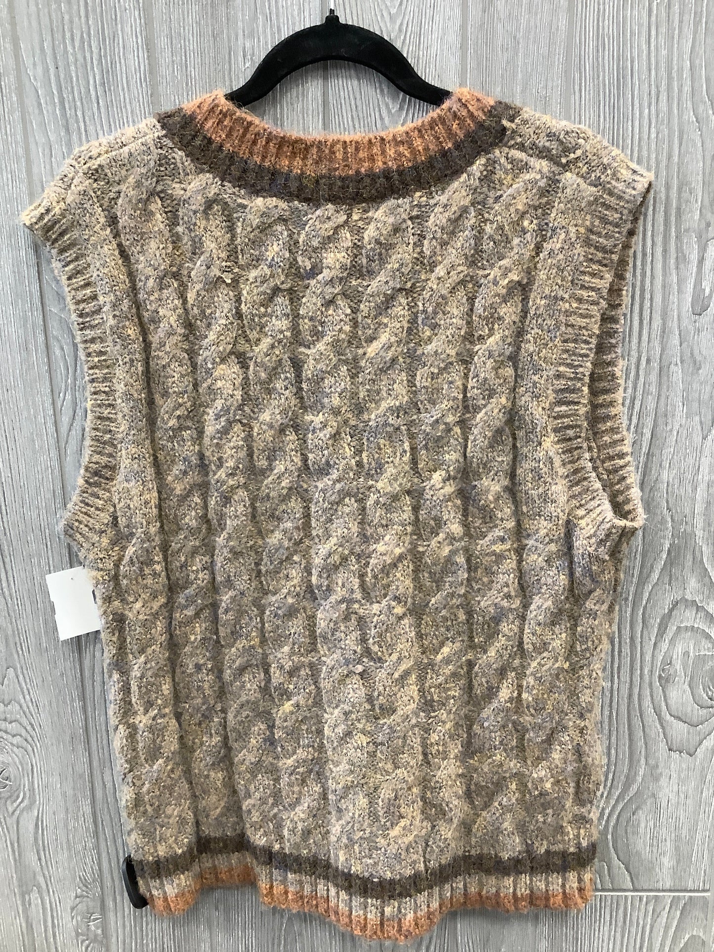 Vest Sweater By Mystree In Brown, Size: L