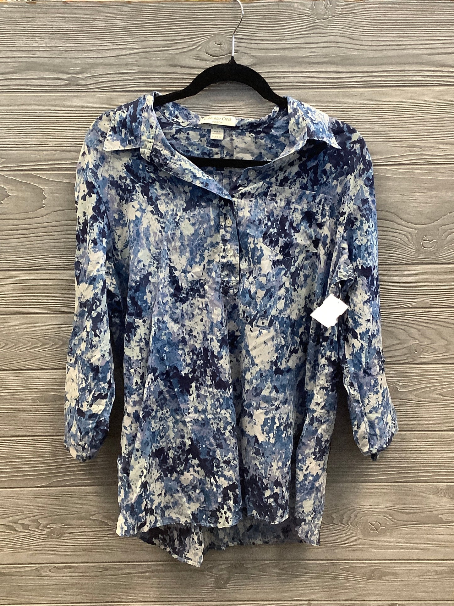 Top Long Sleeve By Coldwater Creek In Blue, Size: L