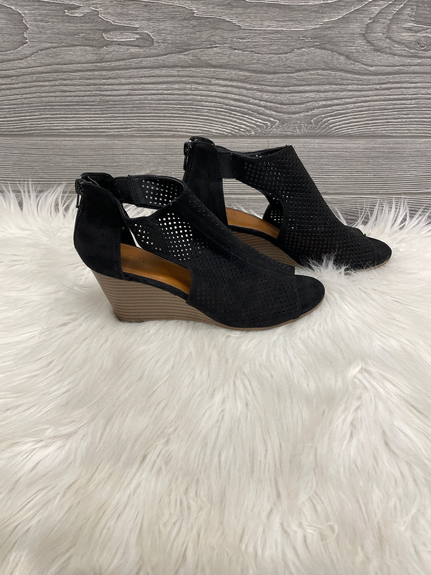 Shoes Heels Platform By Ana In Black, Size: 7.5