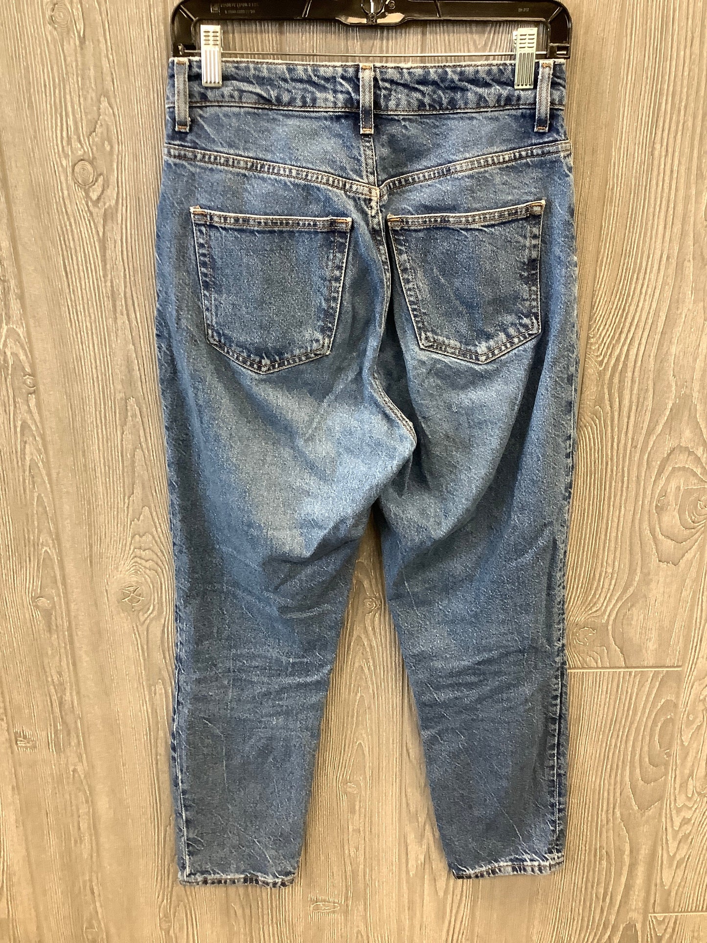 Jeans Straight By H&m In Blue Denim, Size: 4