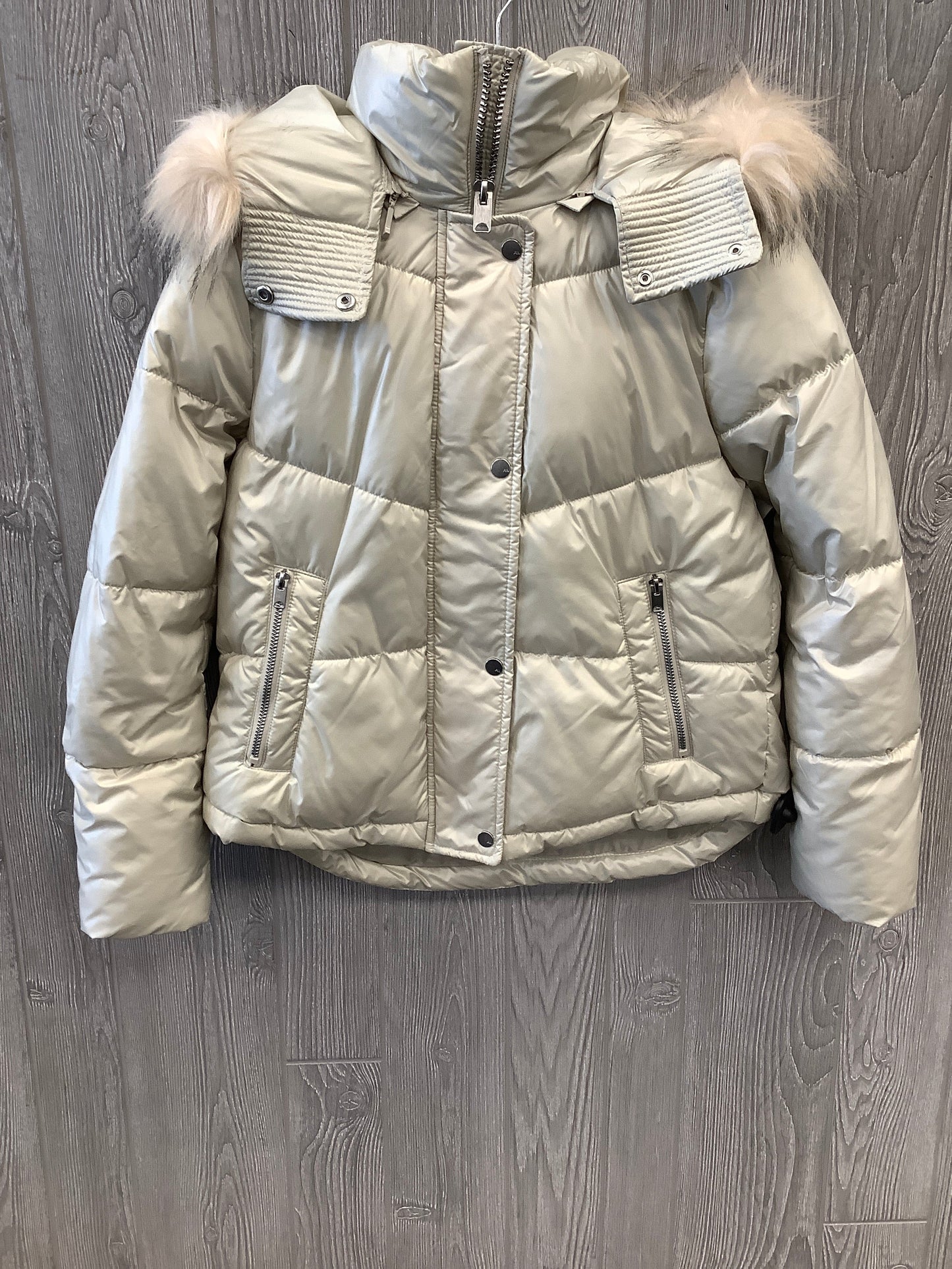 Coat Puffer & Quilted By Andrew Marc In Cream, Size: M