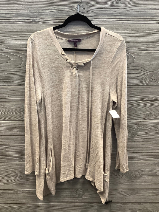 Top Long Sleeve By Olivia Sky In Bronze, Size: Xl