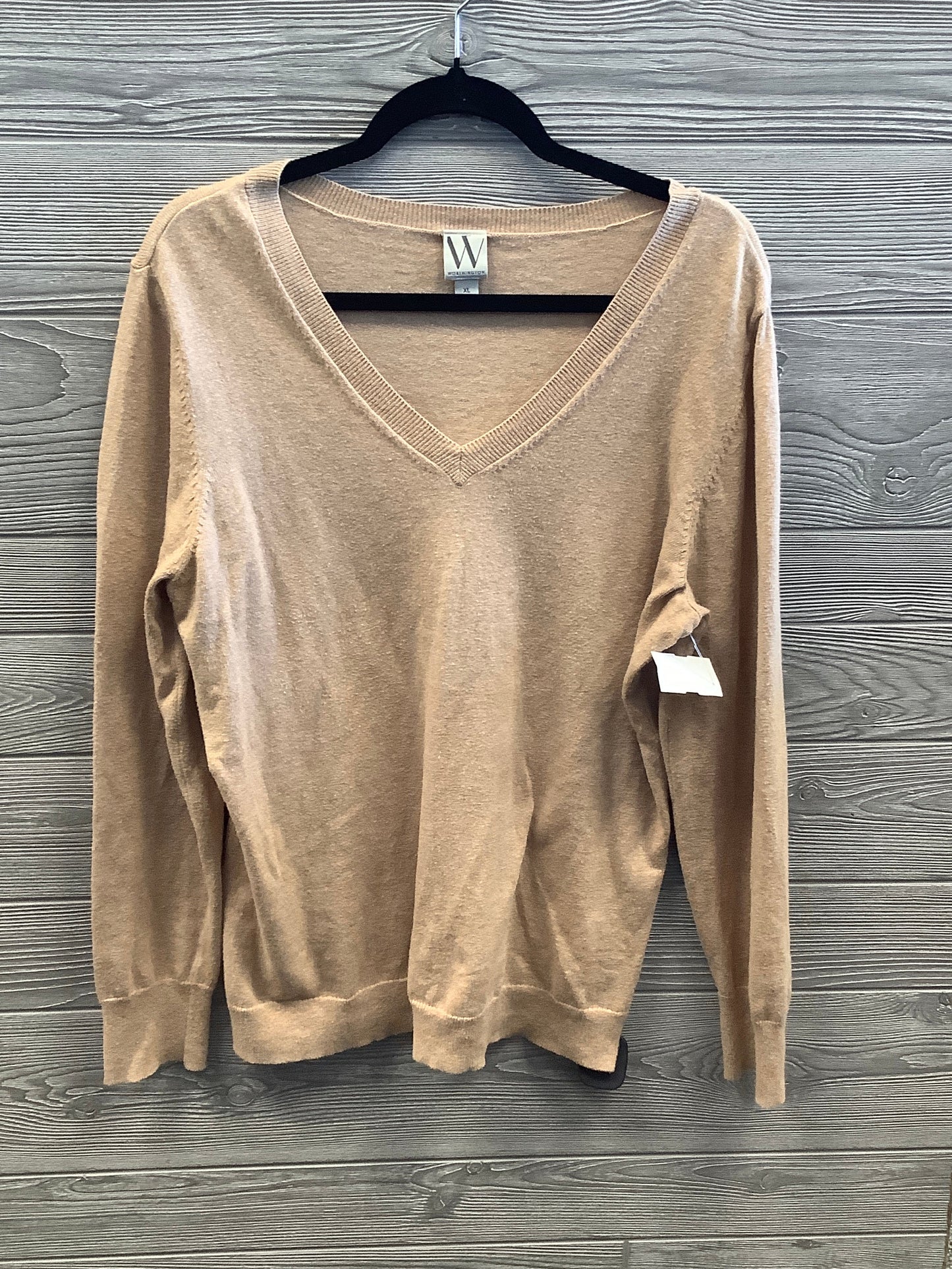 Top Long Sleeve By Worthington In Brown, Size: Xl