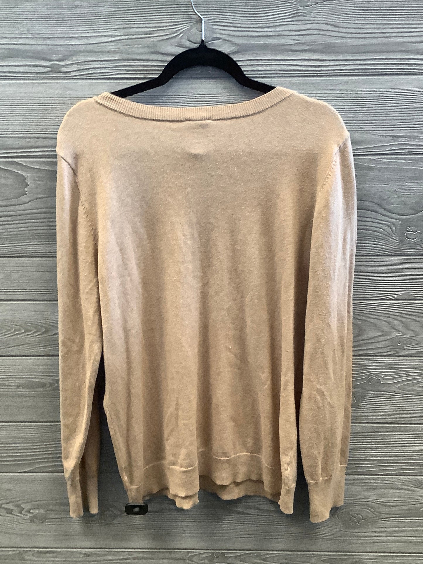 Top Long Sleeve By Worthington In Brown, Size: Xl