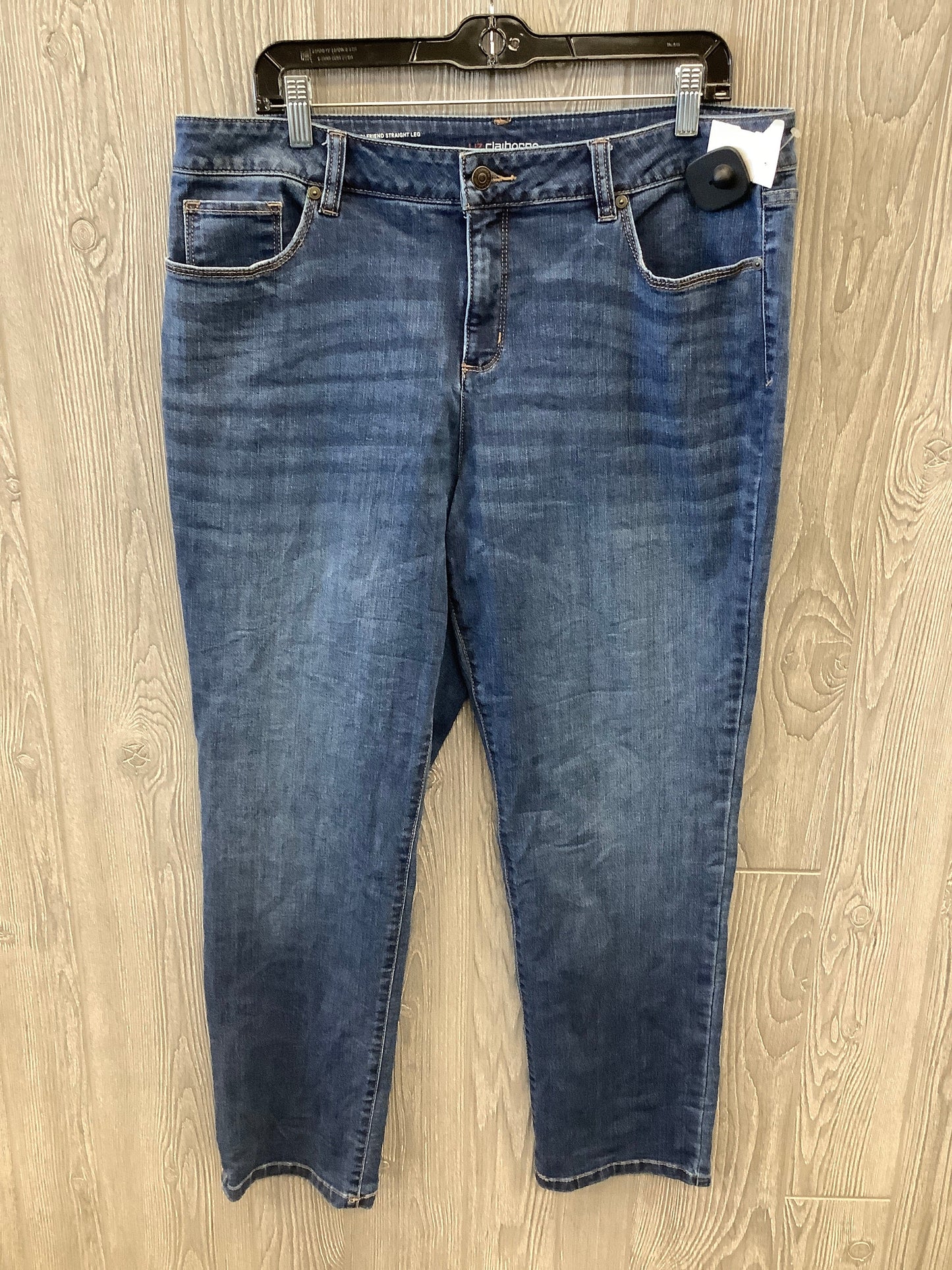 Jeans Straight By Liz Claiborne In Blue Denim, Size: 14