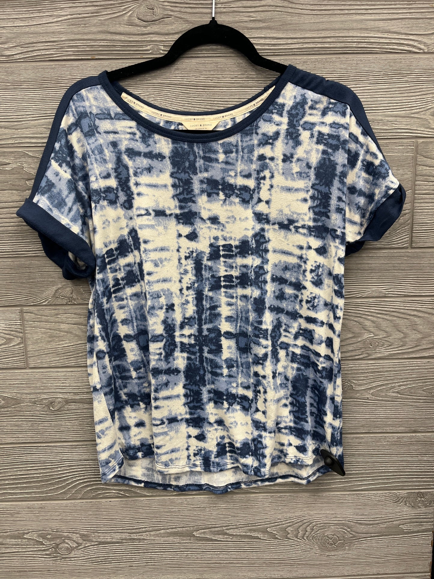 Top Short Sleeve By Lucky Brand In Blue, Size: M