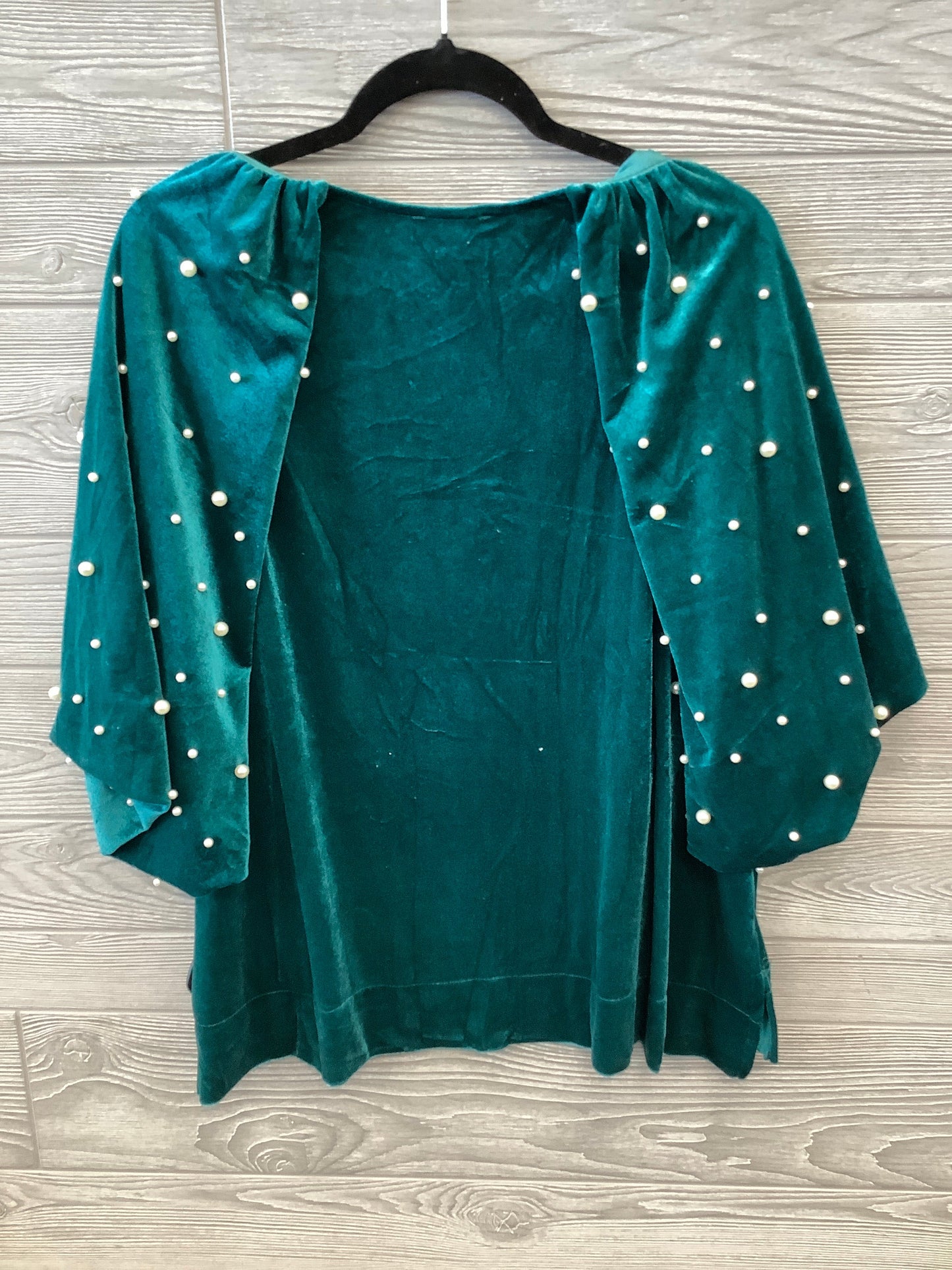 Top 3/4 Sleeve By Umgee In Green, Size: Xl