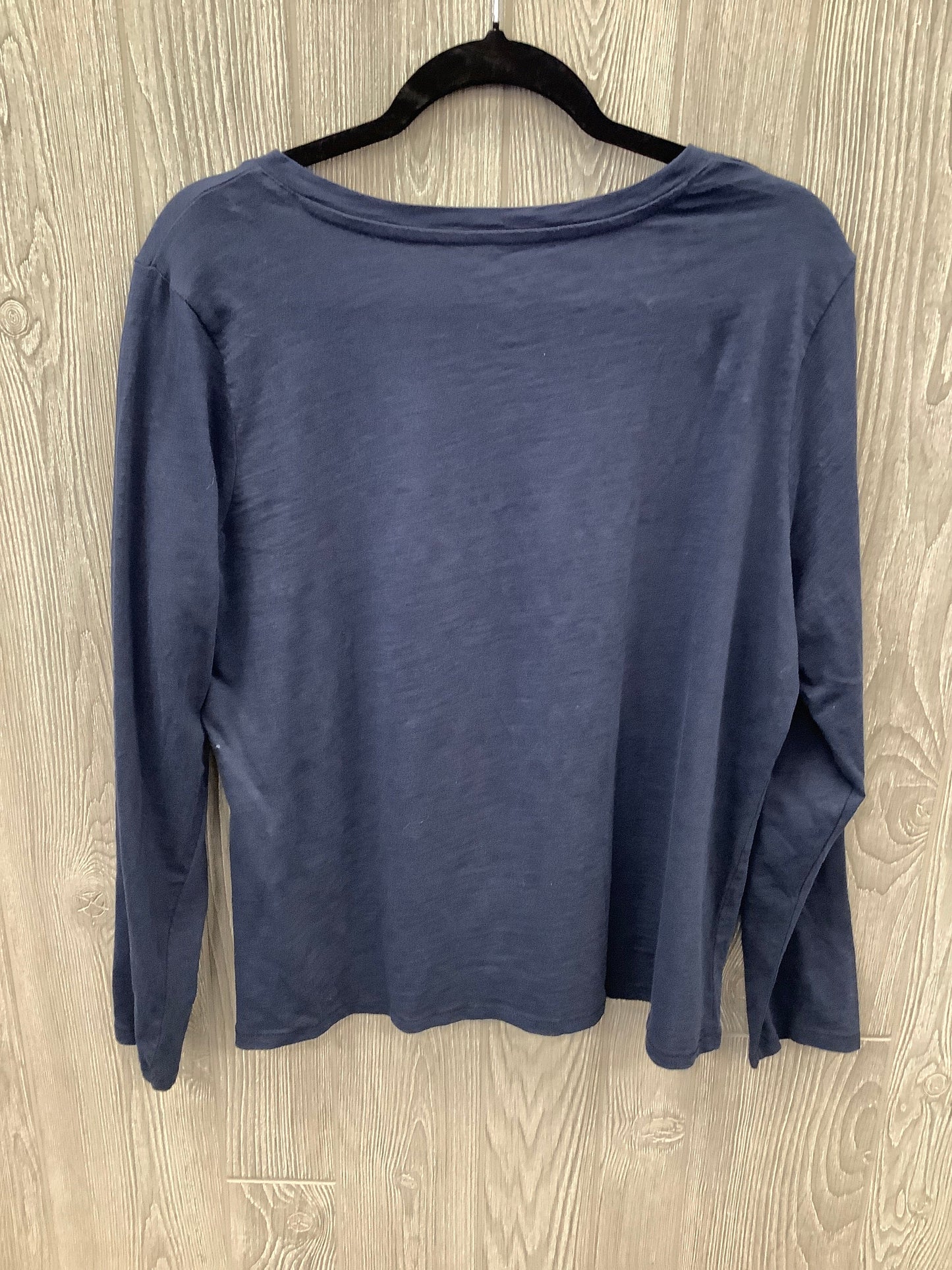 Top Long Sleeve Basic By Sonoma In Blue, Size: L