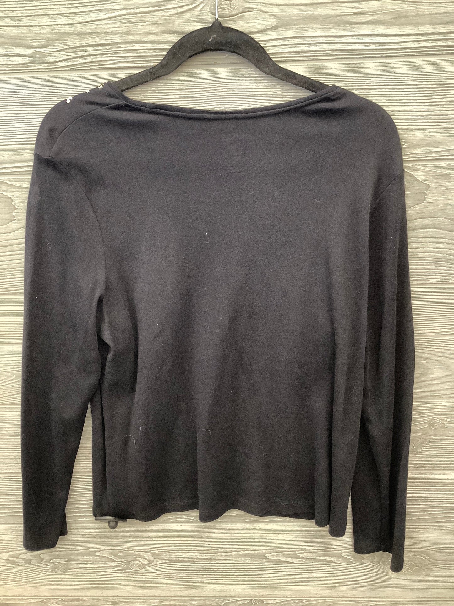 Top Long Sleeve By Croft And Barrow In Black, Size: Xl