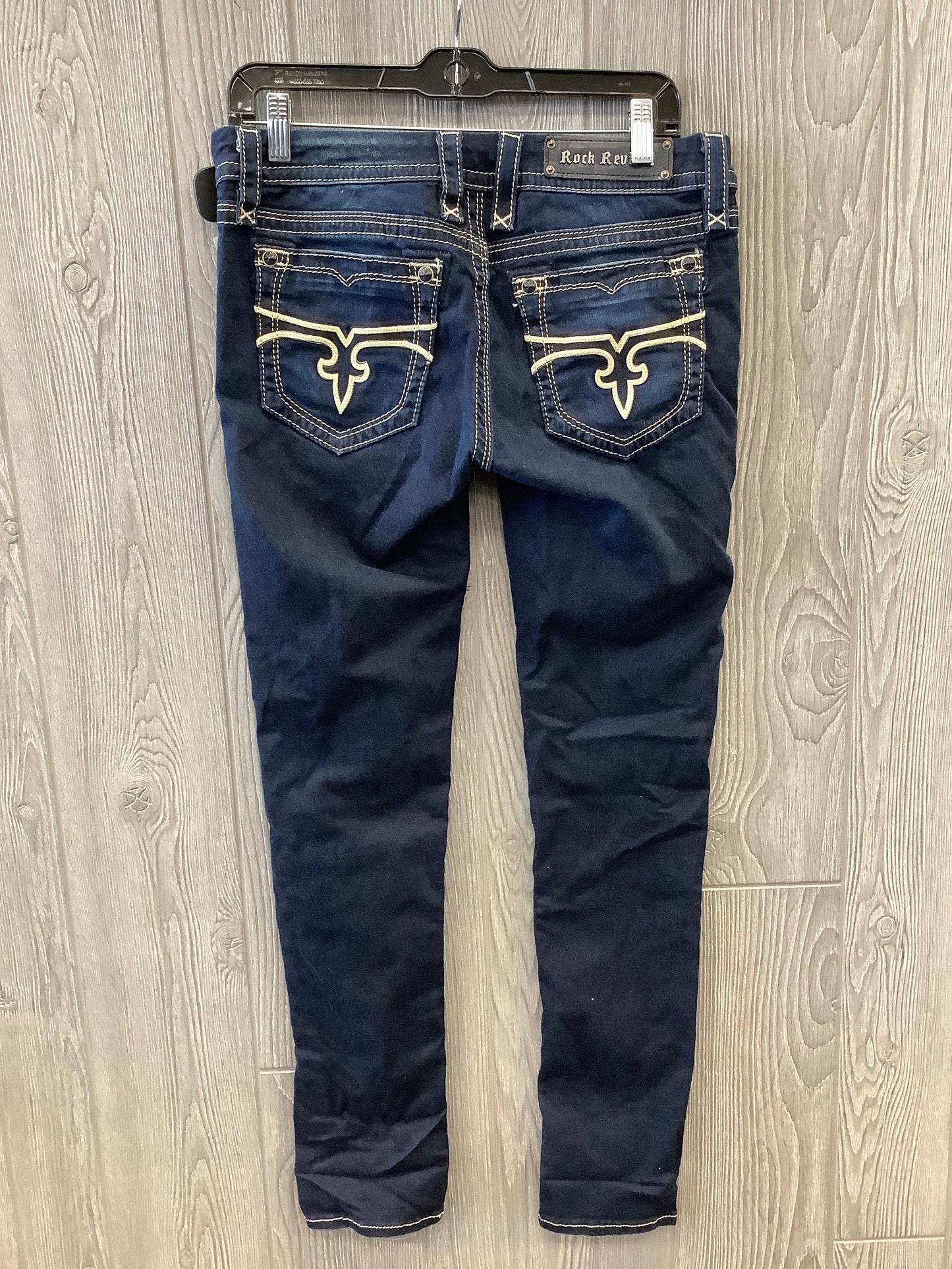 Jeans Skinny By Rock Revival In Blue, Size: 8