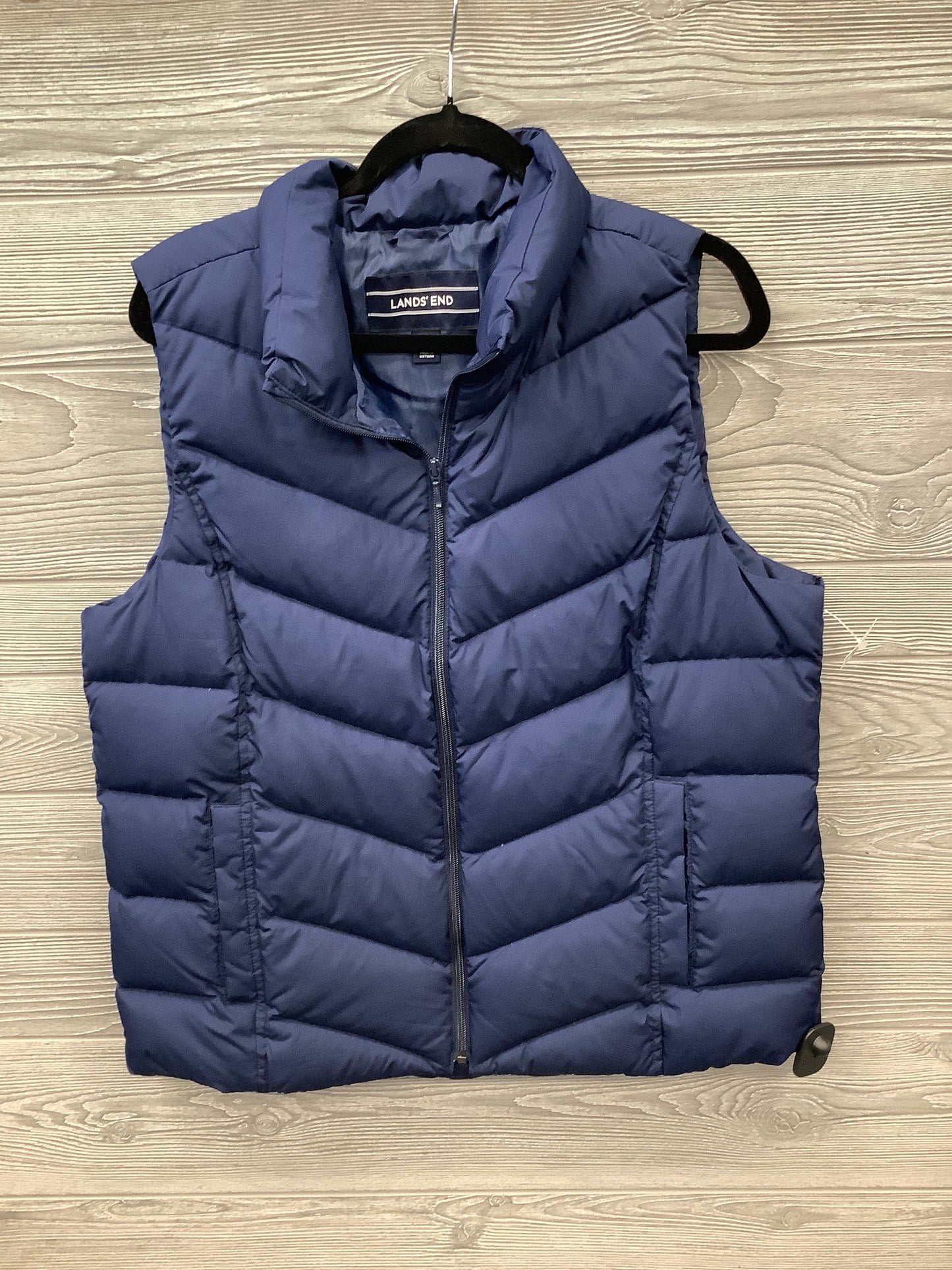 Vest Puffer & Quilted By Lands End In Blue, Size: Xl