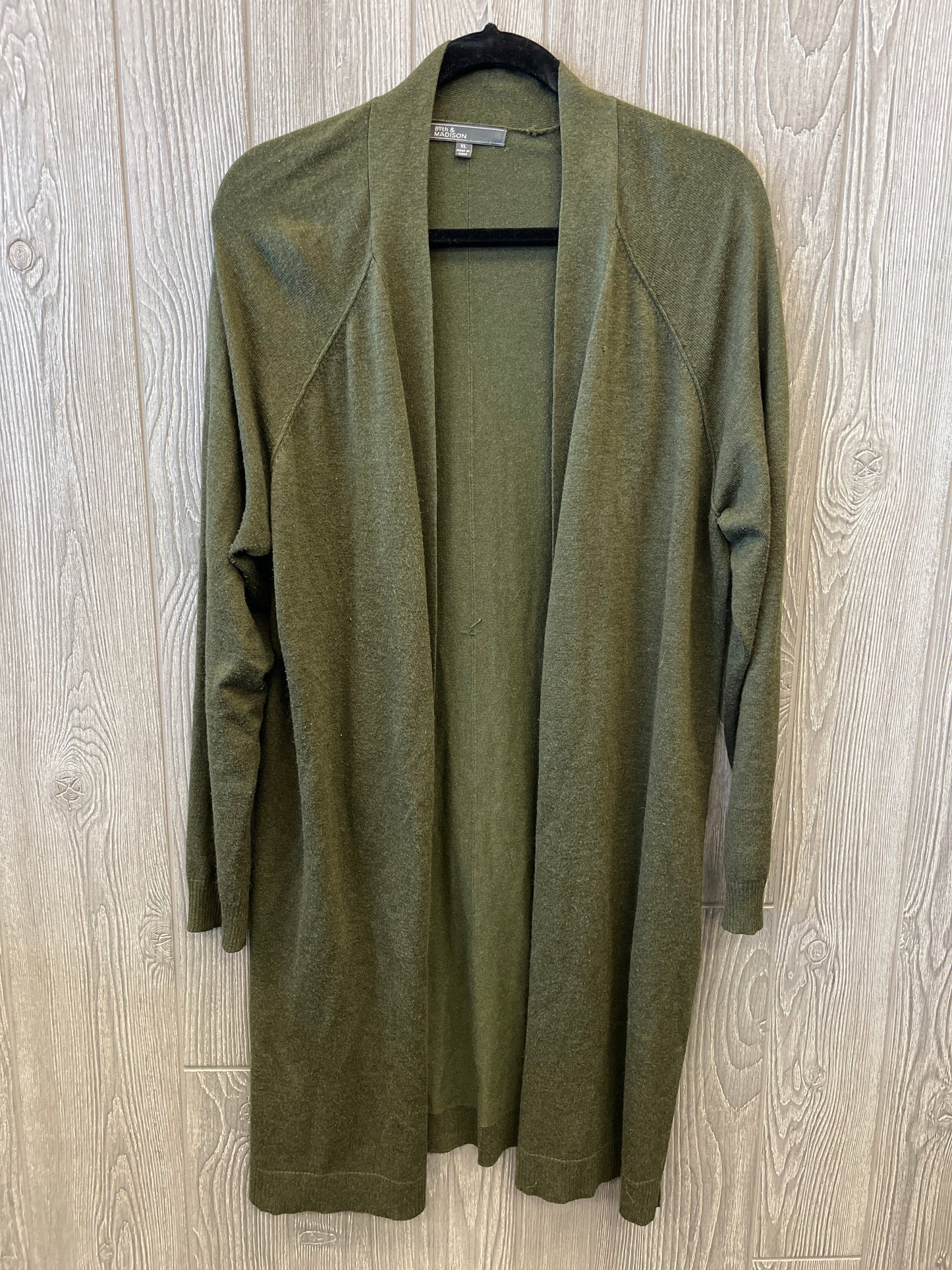 Sweater Cardigan By 89th And Madison In Green, Size: Xl