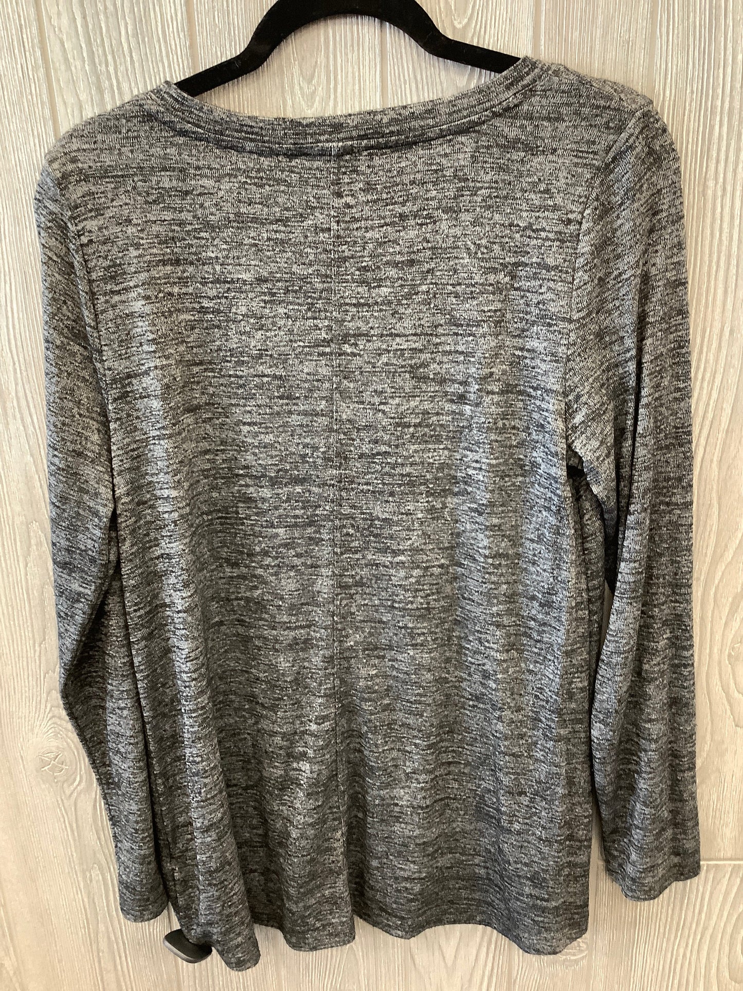 Top Long Sleeve By Jones New York In Grey, Size: M