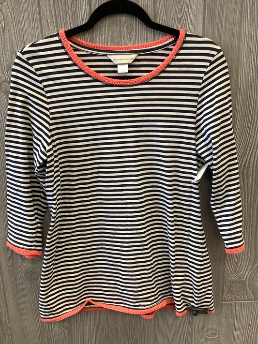 Top Long Sleeve By Christopher And Banks In Striped Pattern, Size: S