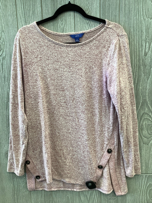 Top Long Sleeve By Apt 9 In Purple, Size: S