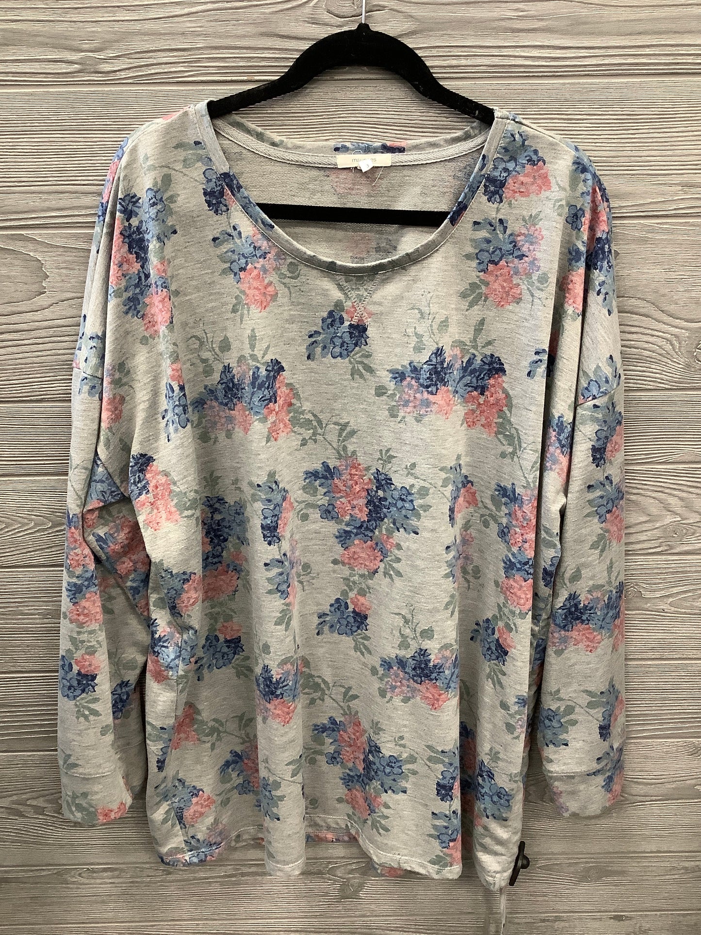 Top Long Sleeve By Maurices In Floral Print, Size: 3x