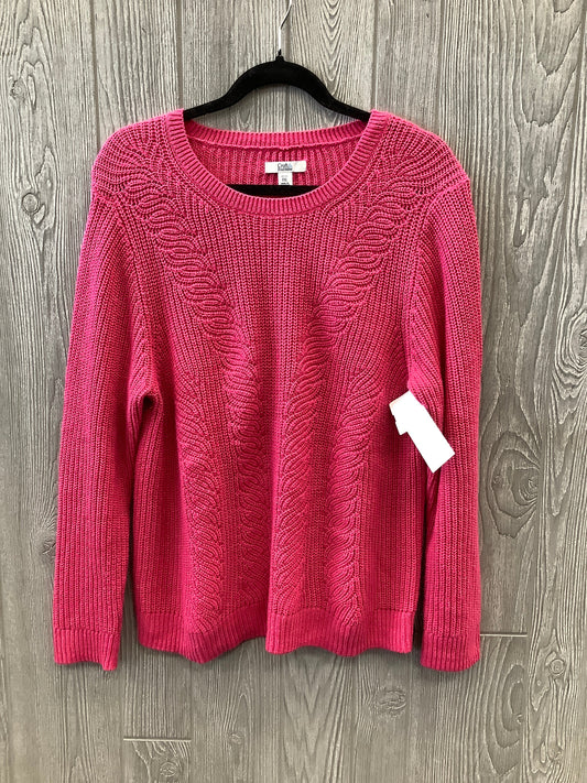 Sweater By Croft And Barrow In Pink, Size: Xlp