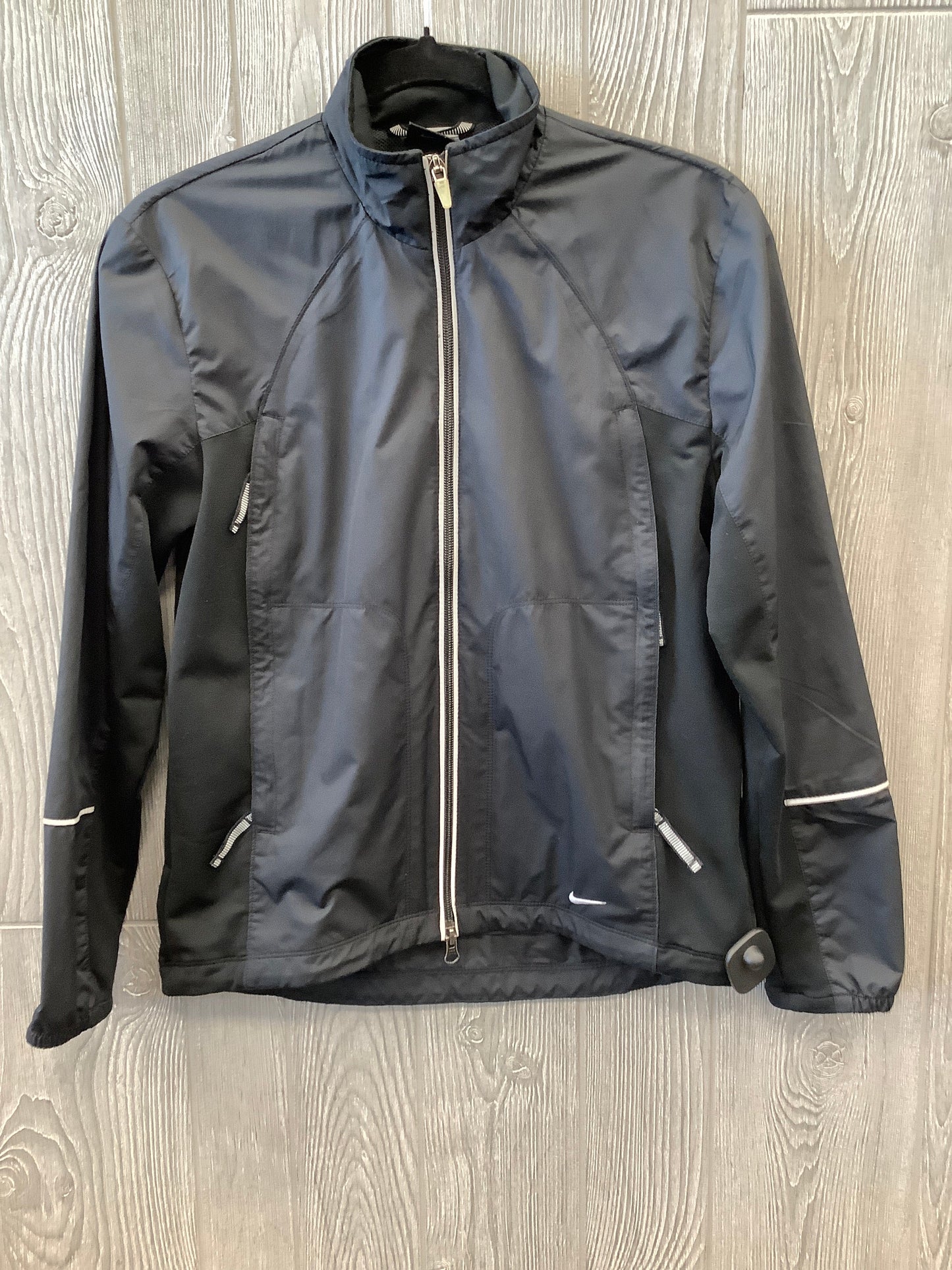 Athletic Jacket By Nike In Black, Size: S