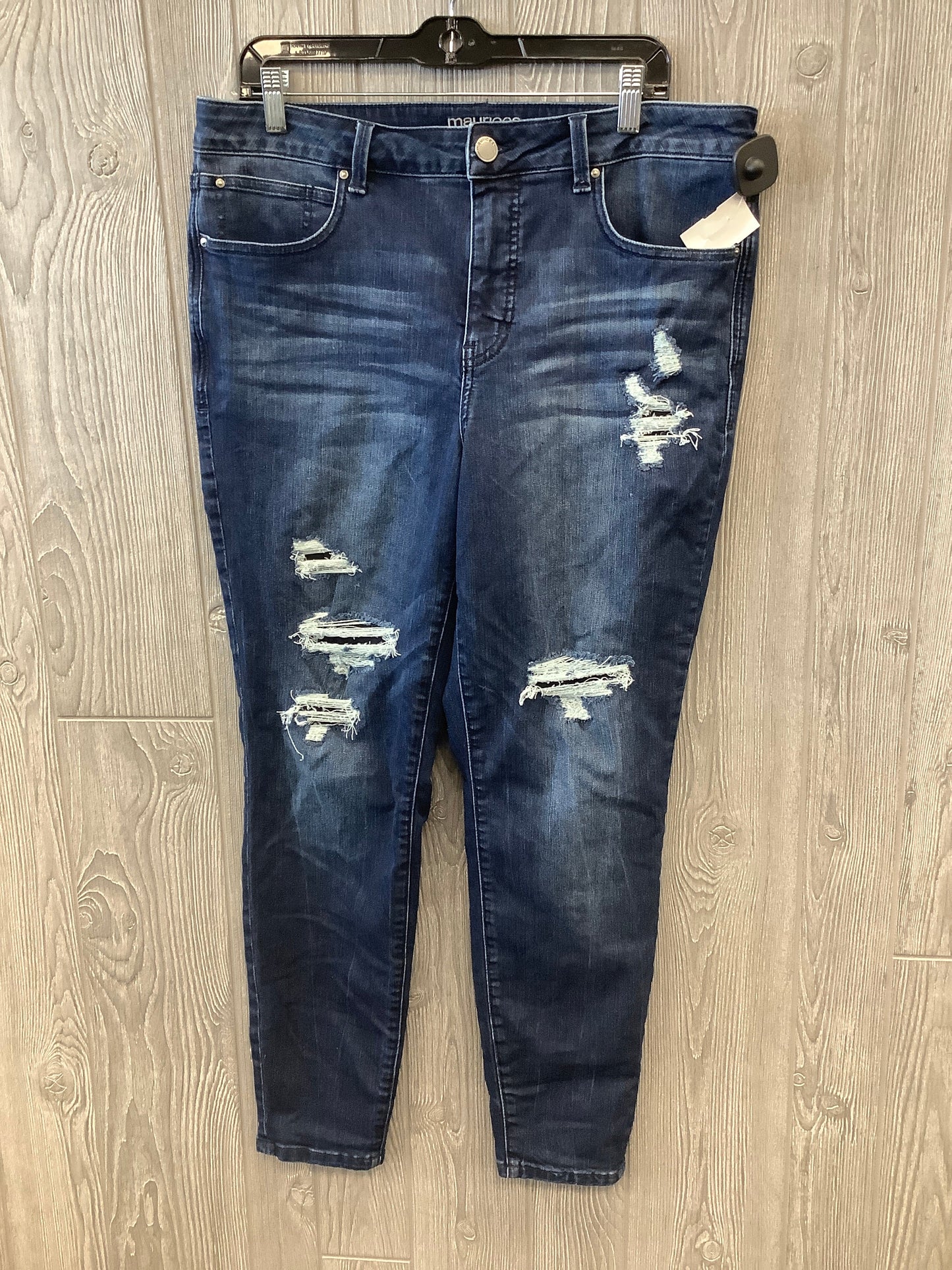 Jeans Straight By Maurices In Blue, Size: 16